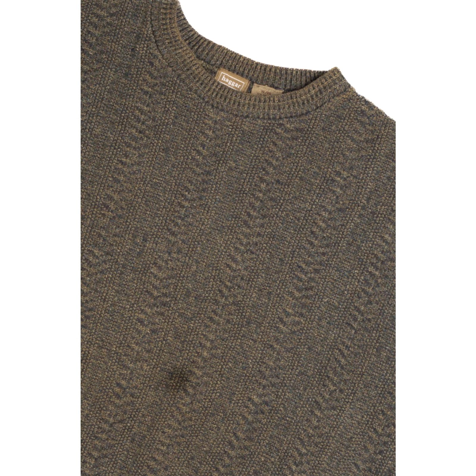 Haggar VINTAGE Haggar Fair Isle Sweater X-Large Dark Green Crew Neck 100% Wool Size XL / US 12-14 / IT 48-50 - 2 Thumbnail