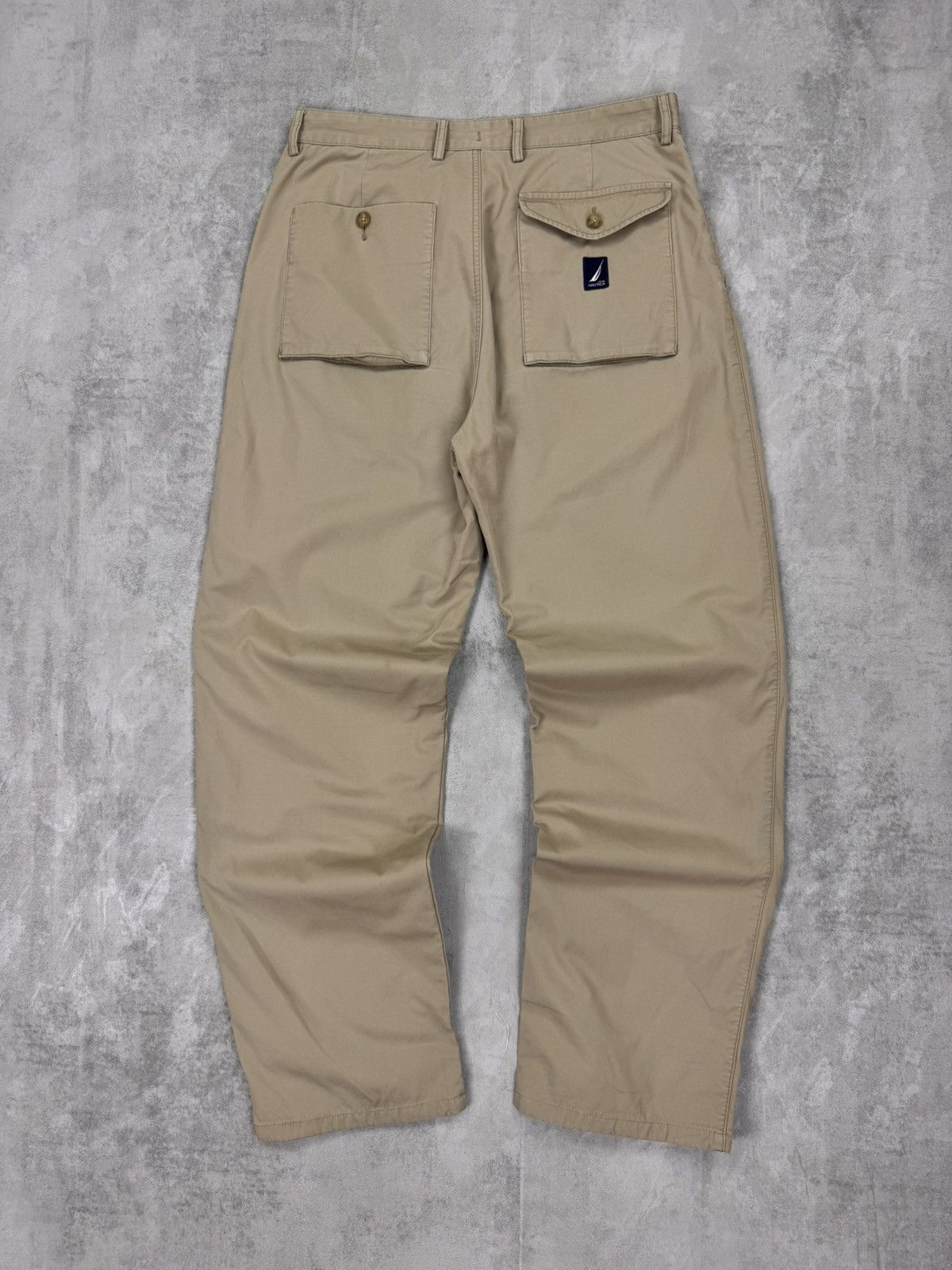 Nautica Nautica Mens chino beige pants Vintage size 32x34 Size US 32 / EU 48 - 3 Thumbnail