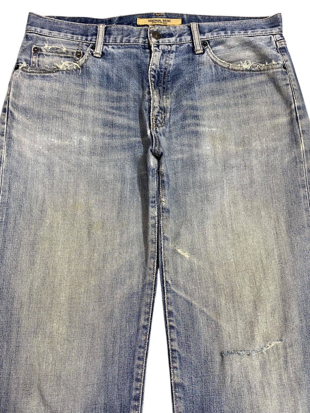 Japanese Brand Vtg Japanese Brand Uniqlo Faded Wash Distressed Loose Jeans Size US 36 / EU 52 - 3 Thumbnail