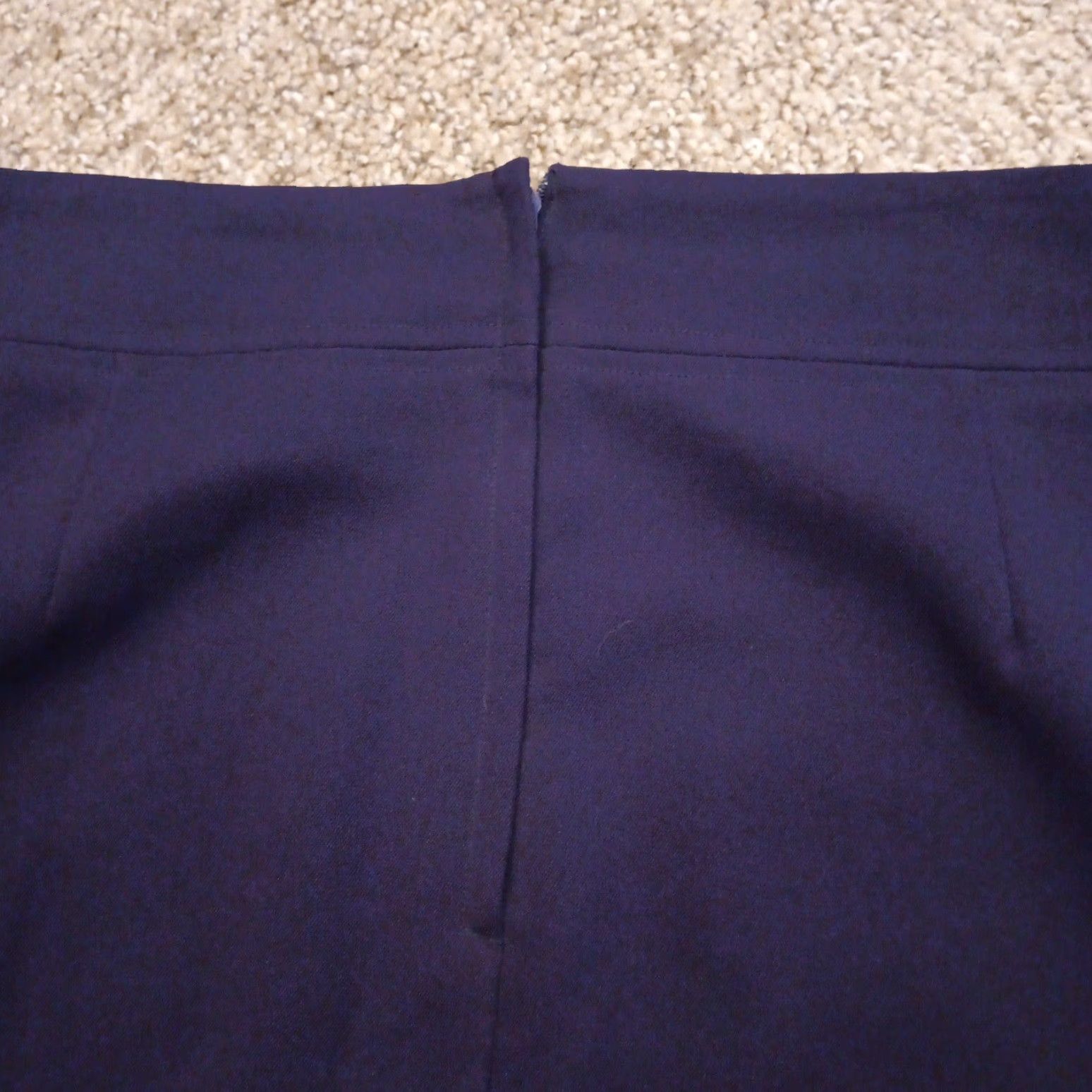 Vintage Hennes Skirt Women Knee Length Blue Polyester Pencil Pleat Zip 14 Regular Size 14 Vintage No Size 36" / US 14 / IT 50 - 7 Thumbnail