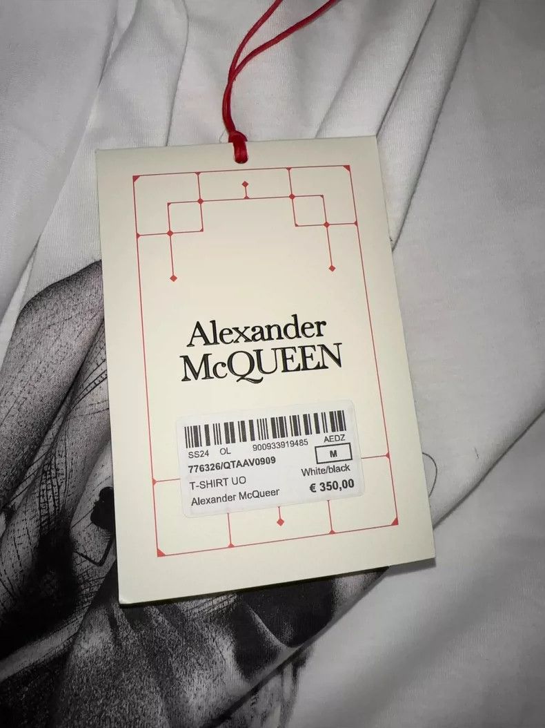 Alexander McQueen Alexander McQUEEN Loose short - sleeved T - shirt for men w Size US M / EU 48-50 / 2 - 5 Thumbnail