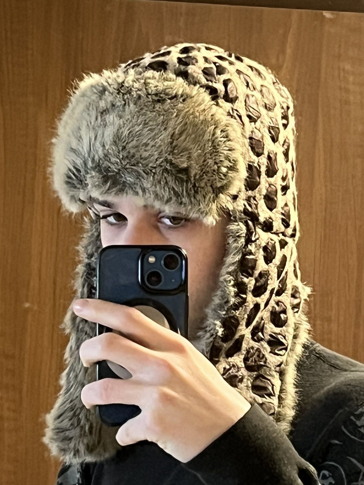 Vintage Made in France vintage ushanka hat sick Panther print Size ONE SIZE - 4 Thumbnail