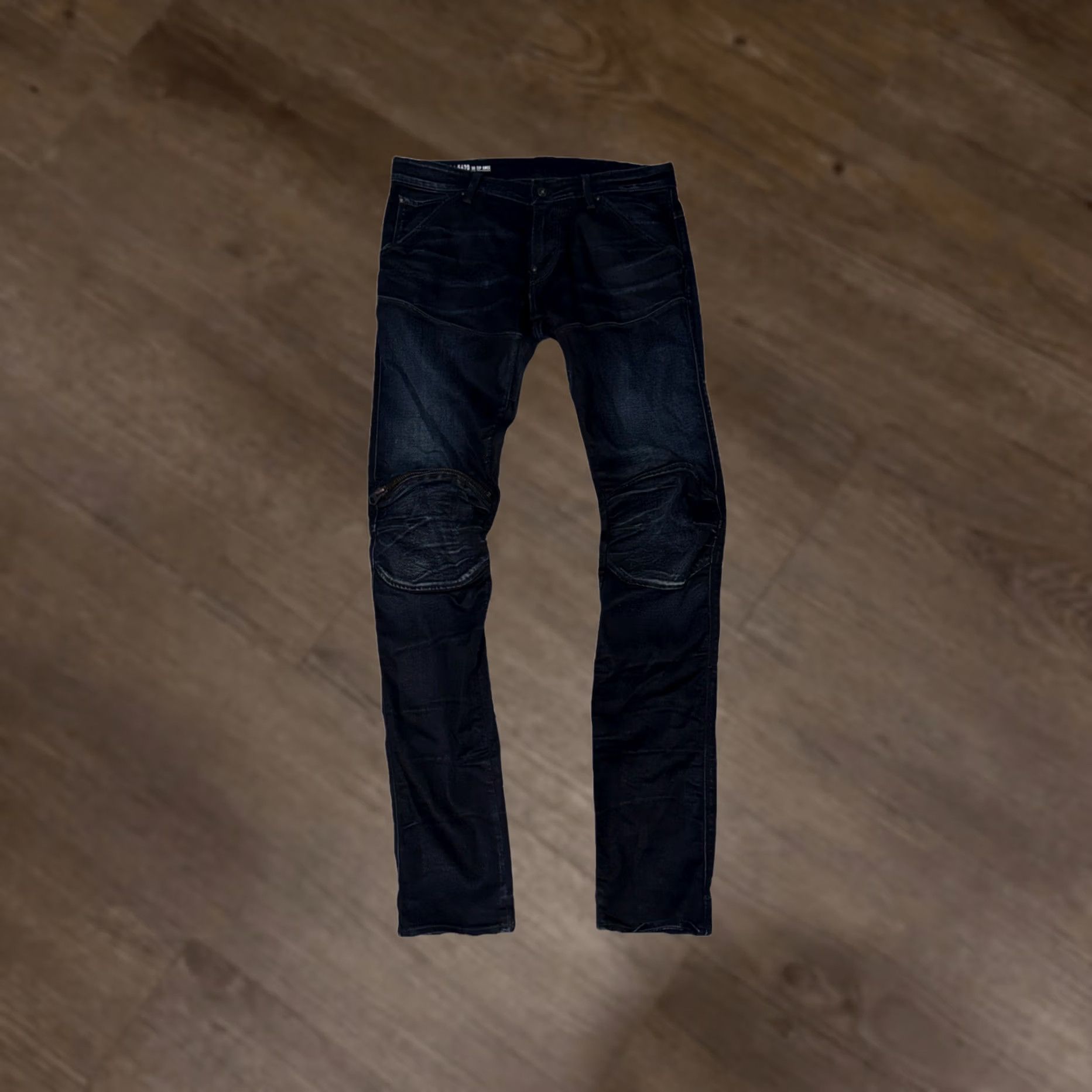 G-Star G-Star Raw Jeans Mens W33 L36 5620 3D Skinny Zip Knee Blue Size US 33 - 1 Thumbnail