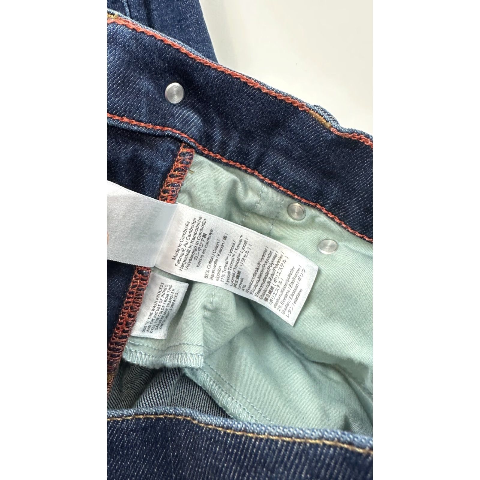 J.Crew VINTAGE J.CREW Jeans Womens Petite 26P Blue Denim Straight 9" Dark Wash Mid Rise 5-Pocket Size 26" / US 2 / IT 38 - 7 Thumbnail
