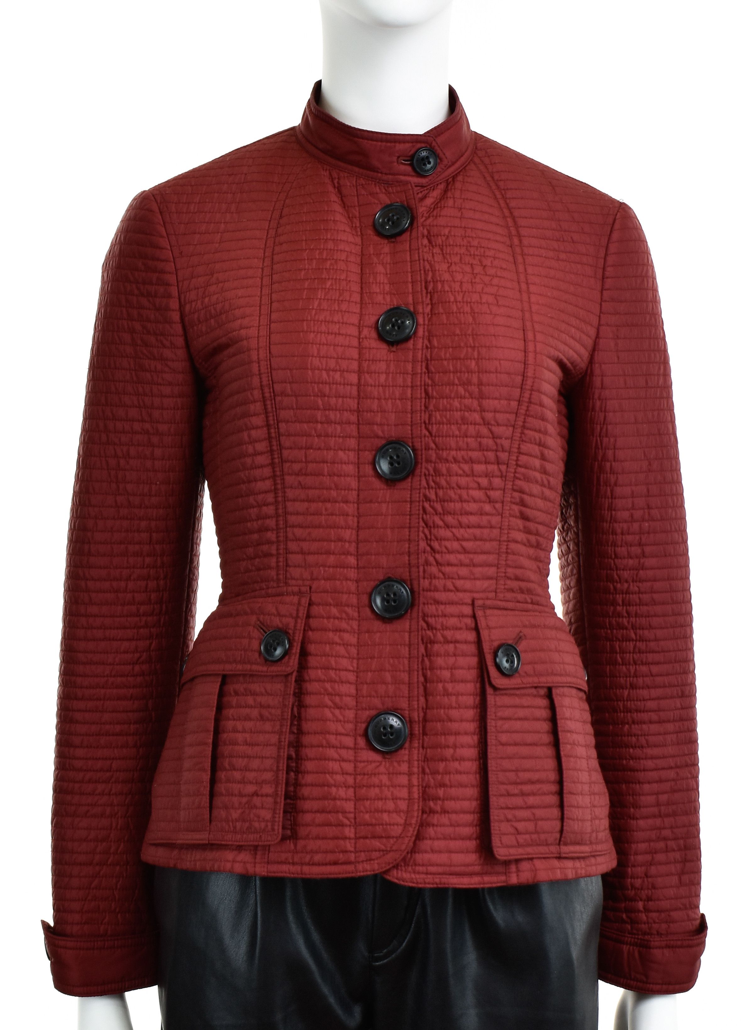 Burberry BURBERRY Brit Quilt Jacket Stand Collar Half Belted Coat Size XS / US 0-2 / IT 36-38 - 4 Thumbnail