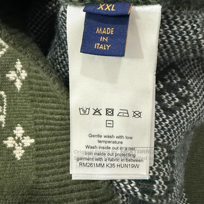 Louis Vuitton Louis Vuitton Monogram green full-print gradient wool swea Size US XXL / EU 58 / 5 - 4 Thumbnail