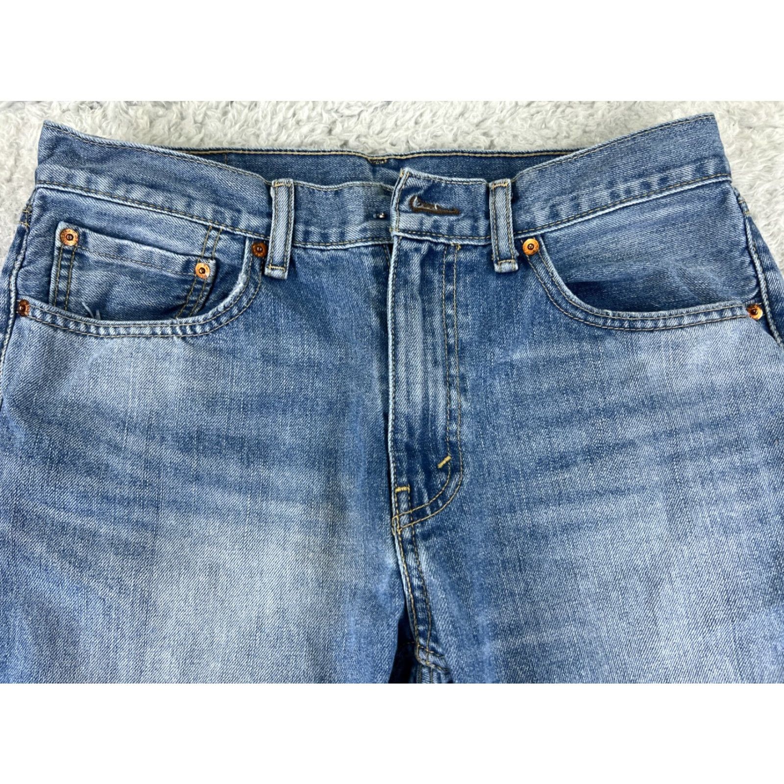 Levi's Levi's Jeans 505 Adult 32 Blue Denim Cotton Regular 5-Pocket Design Medium Wash 31x31 Mens Size US 32 / EU 48 - 4 Thumbnail