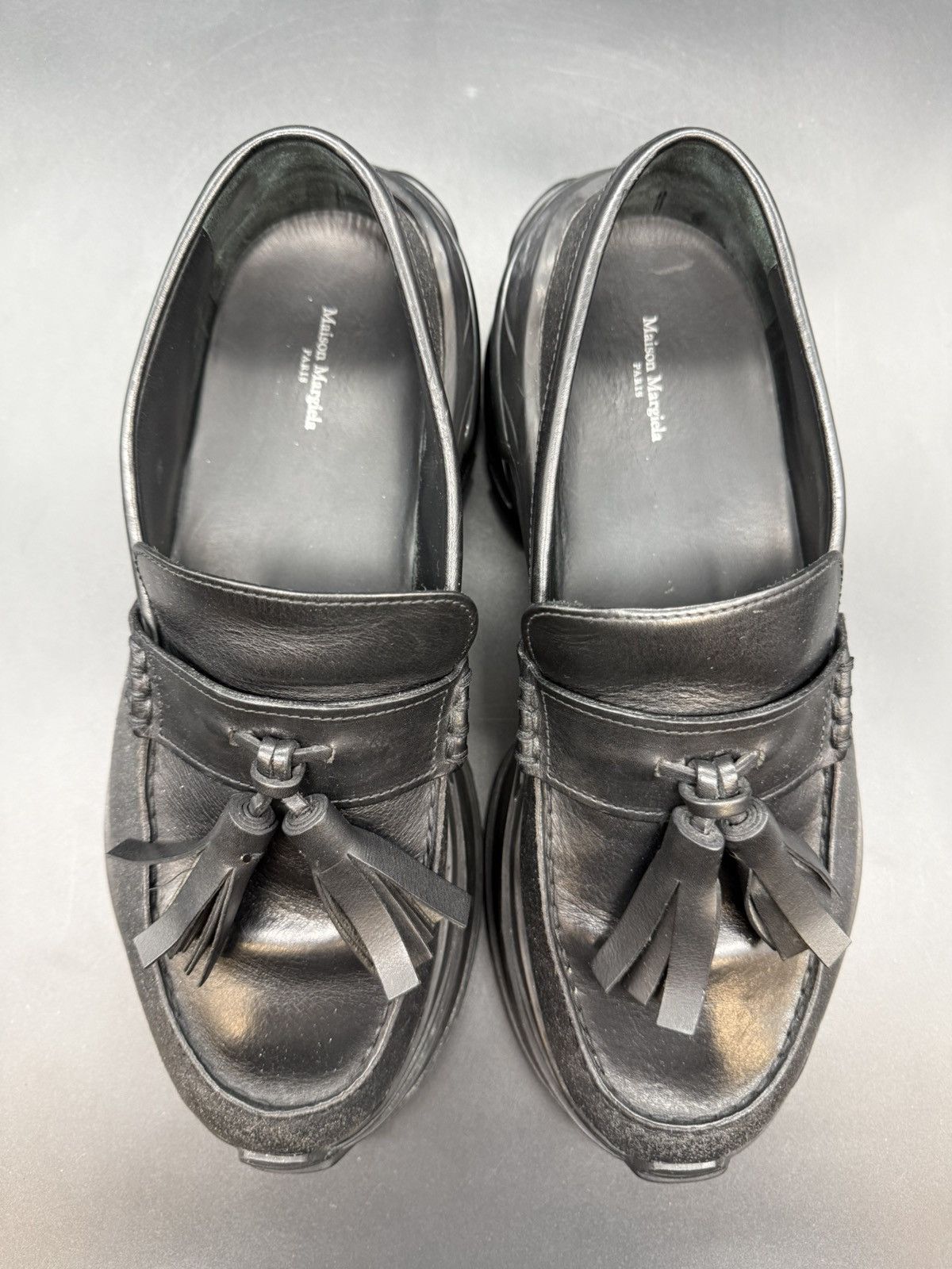 Maison Margiela Maison Margiela Tassel Loafer Sneaker Sole — Black Leather Size US 12 / EU 45 - 6 Thumbnail