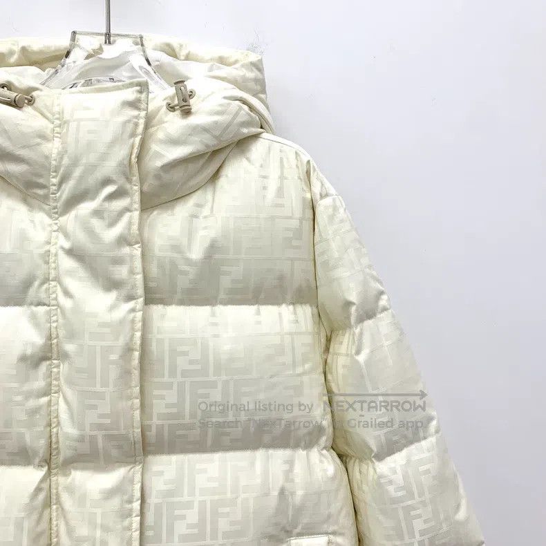 Fendi Fendi White Logo Letter Printed Hooded Long Sleeve Cotton Size M / US 6-8 / IT 42-44 - 3 Thumbnail