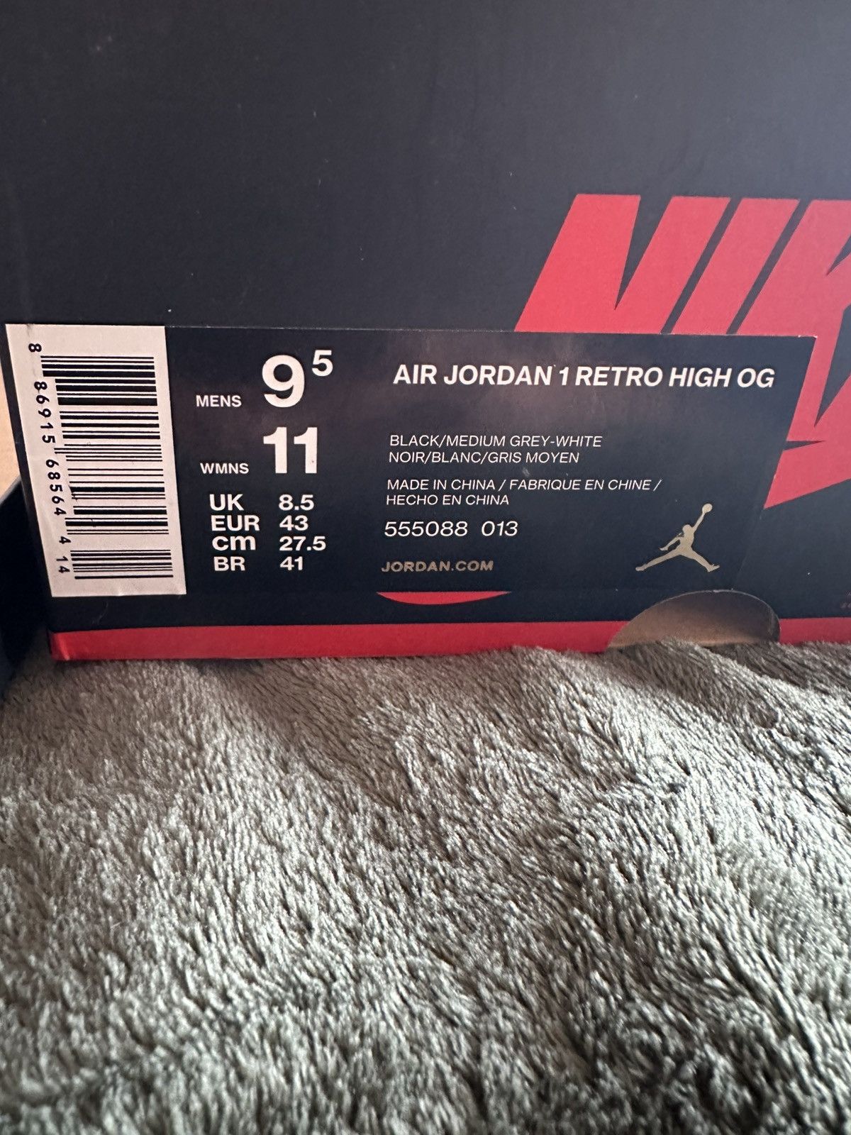 Jordan Brand Air jordan 1 retro high OG Unc Size US 9.5 / EU 42-43 - 2 Thumbnail