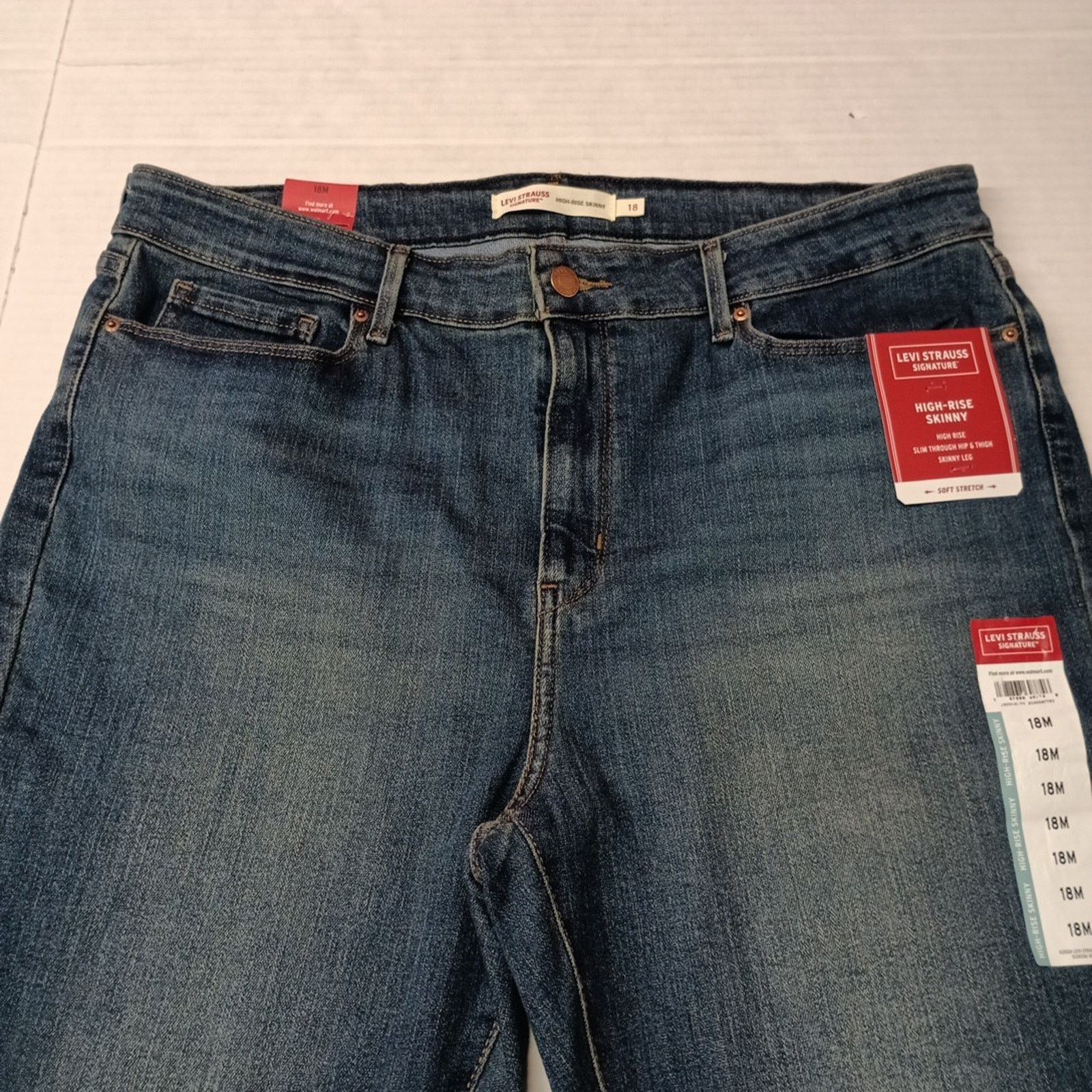Levi's Levi High Rise Skinny Jeans Woman's Size 18 M 34x30 Blue Size 40" / US 18 - 4 Thumbnail