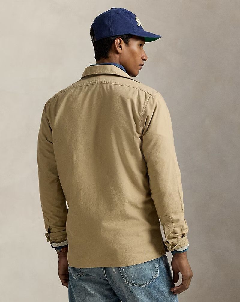 Polo Ralph Lauren Polo Ralph Lauren Garment-Dyed Oxford Overshirt Tan Sz Large Size US L / EU 52-54 / 3 - 3 Thumbnail
