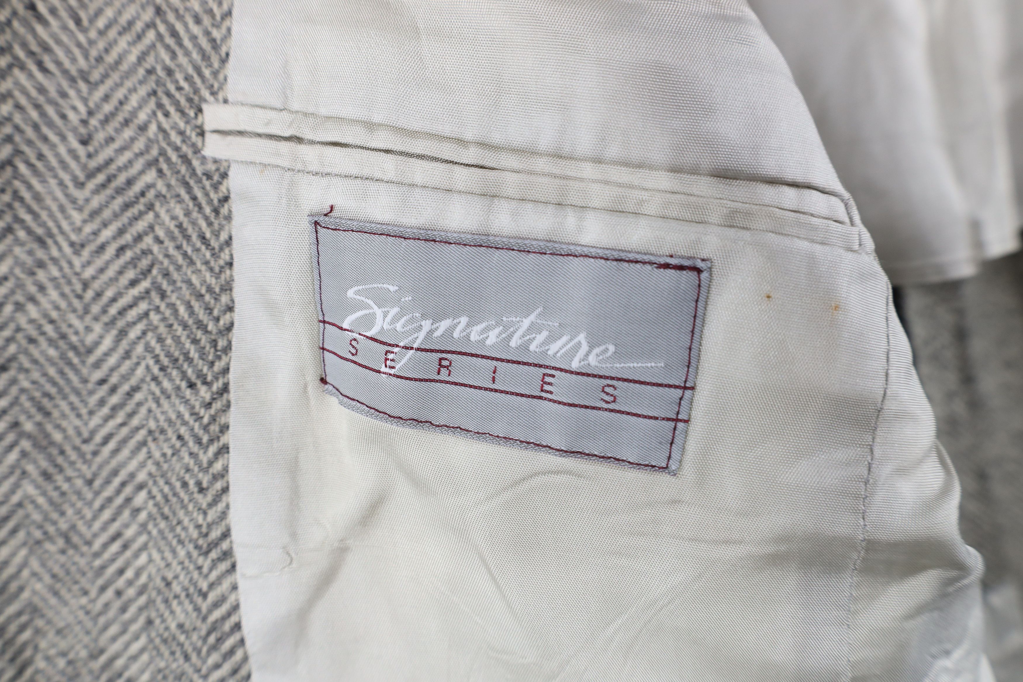 Vintage Vintage 90s Streetwear Herringbone Suit Coat Blazer Jacket Size US L / EU 52-54 / 3 - 11 Thumbnail