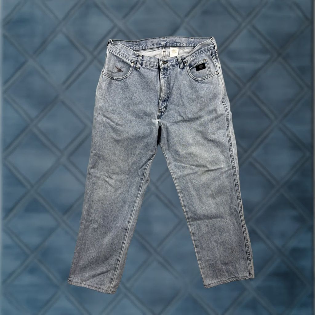 Harley Davidson Harley-Davidson Jeans Mens Relaxed Fit Straight Leg Light Wash Denim Size 36x32 Size US 36 / EU 52 - 1 Thumbnail