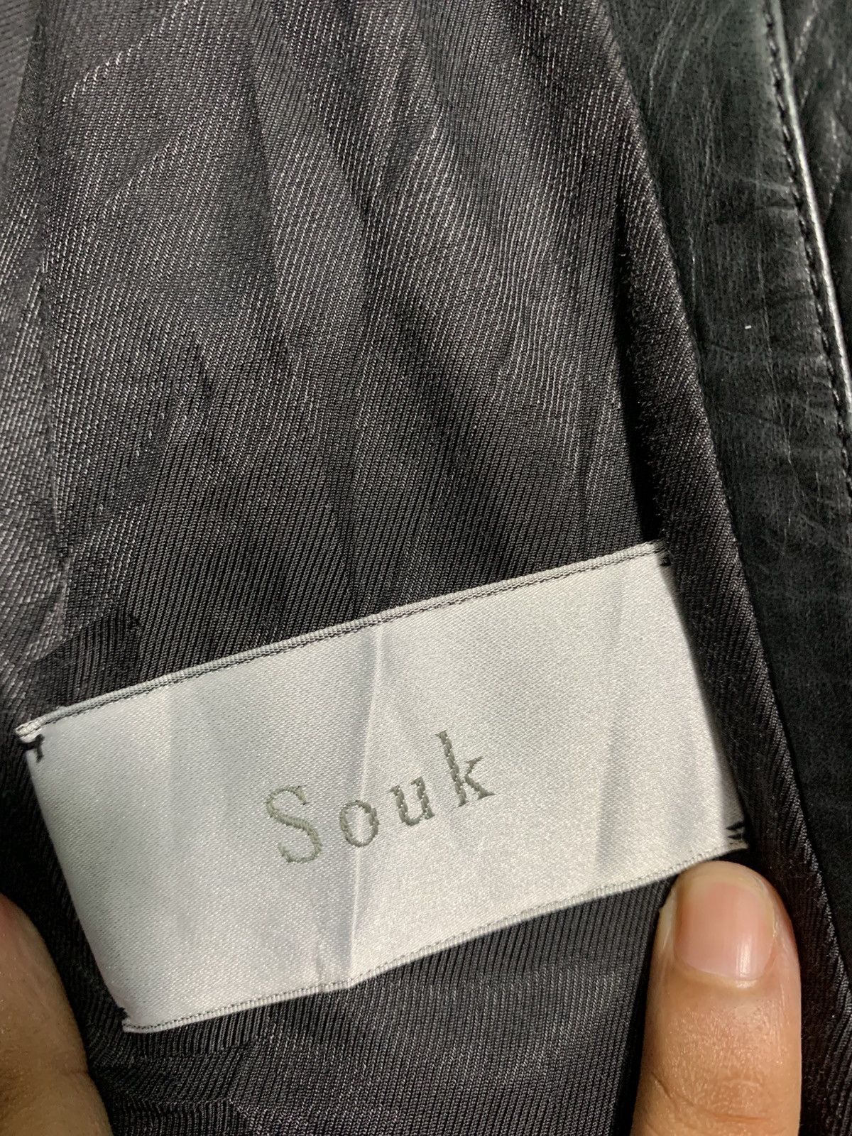 Japanese Brand × SOU SOU 🔥SOUK BIKER LEATHER JACKETS BLACK Size US M / EU 48-50 / 2 - 8 Thumbnail