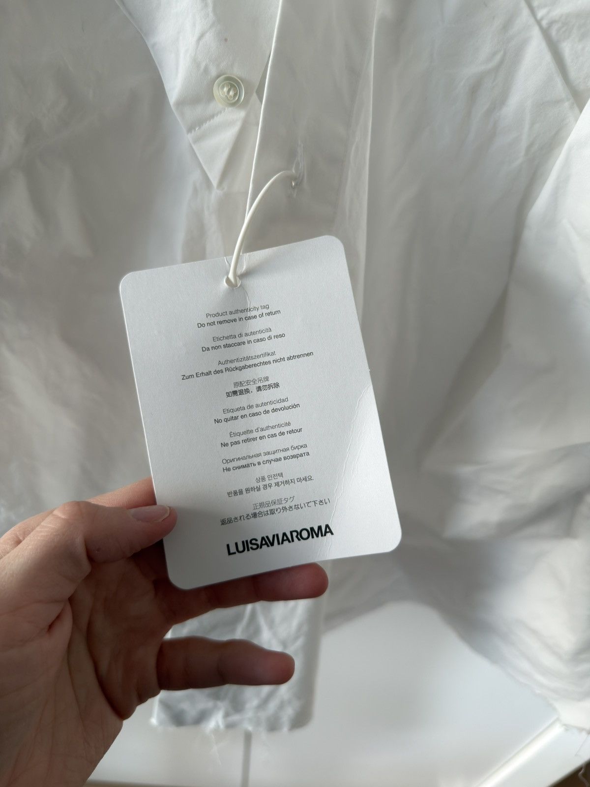 Maison Margiela BNWT Blank Label Oversized Frayed Pleated Shirt White 50 Size US L / EU 52-54 / 3 - 17 Thumbnail