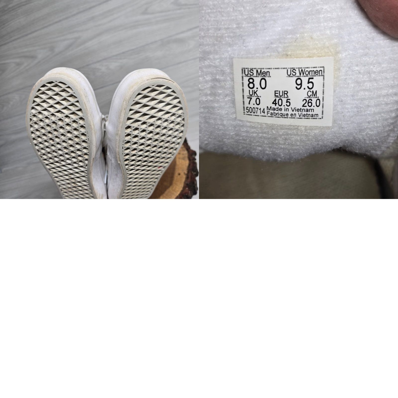 Vans VANS Sk8-Hi Solid White High Top Shoes Sneakers Men's 8 - Women's 9.5 Size L / US 10 / IT 46 - 8 Thumbnail