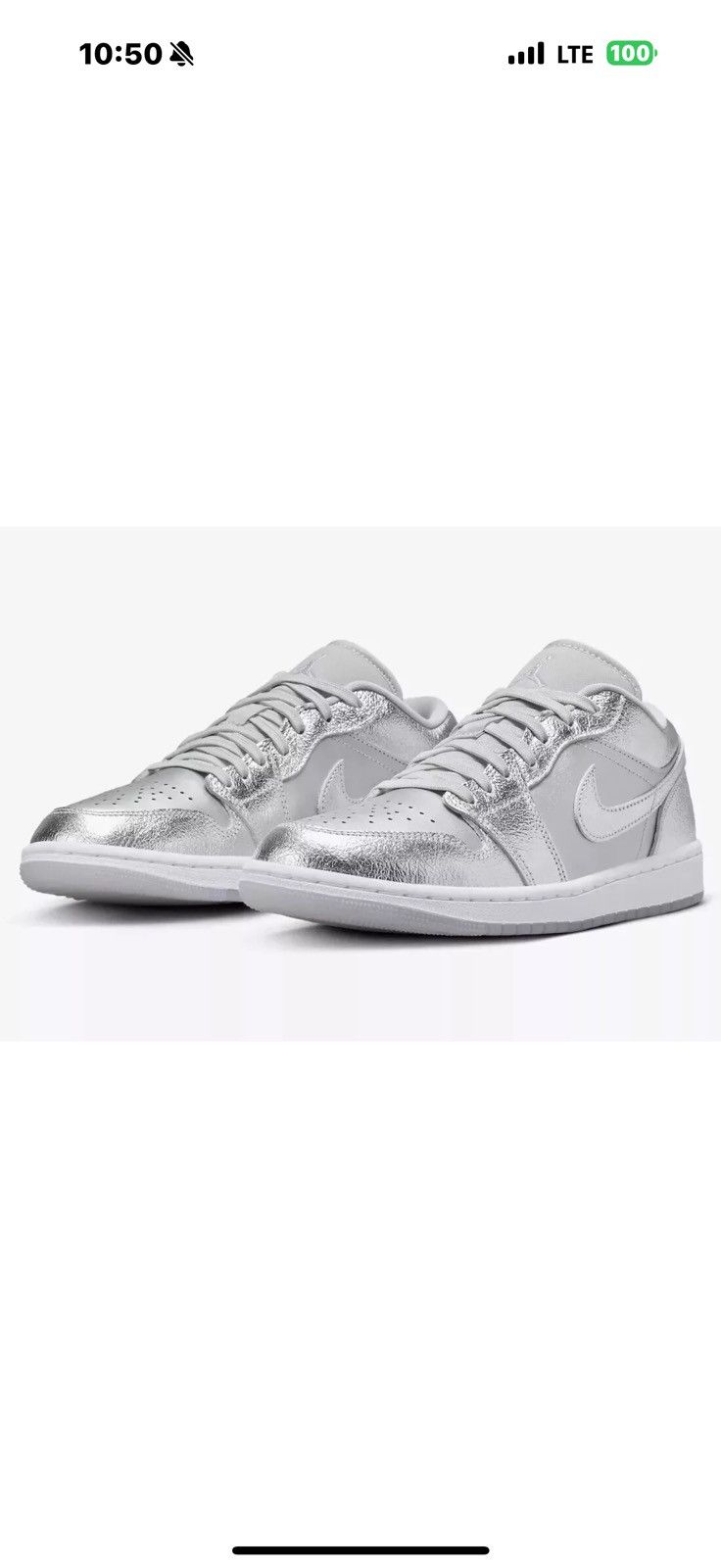 Nike Nike Air Jordan 1 Low SE Metallic Silver FN5030-001 Size US 12 / EU 45 - 1 Thumbnail