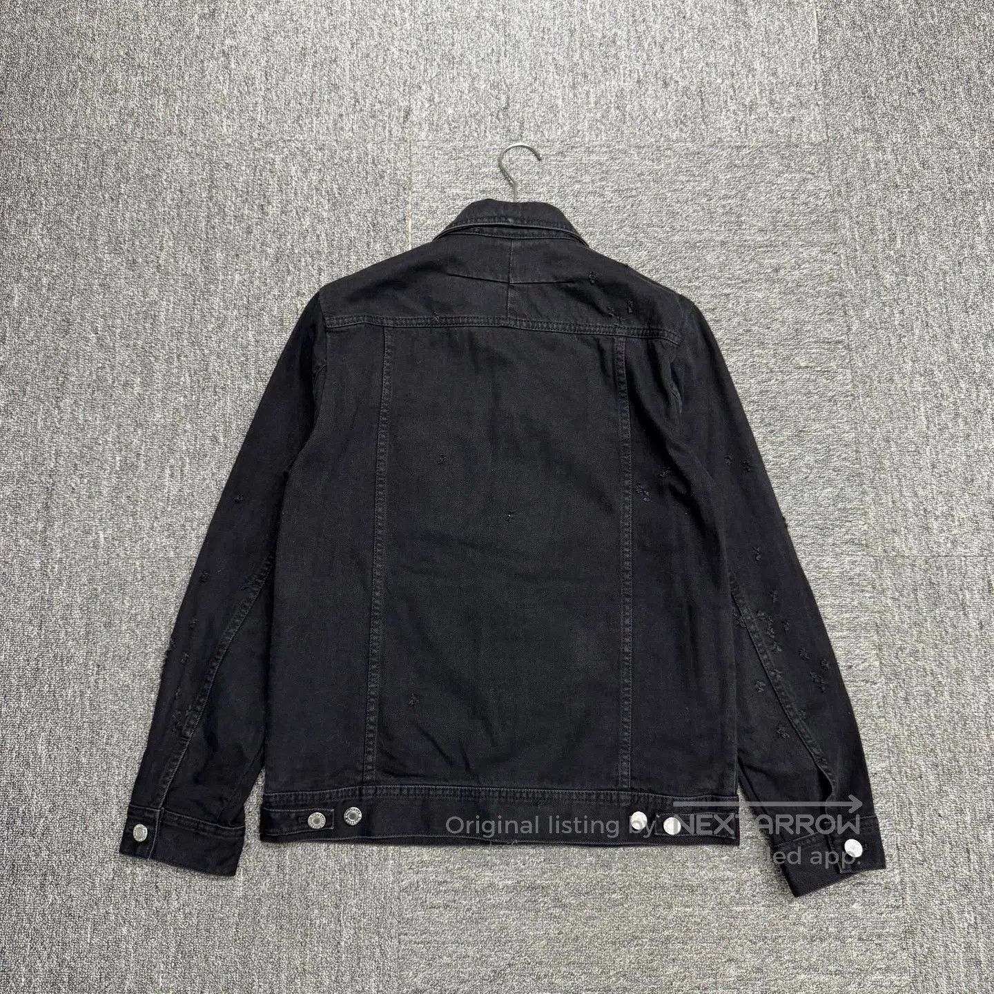 Givenchy Black Distressed Denim Jacket. Size US M / EU 48-50 / 2 - 5 Thumbnail