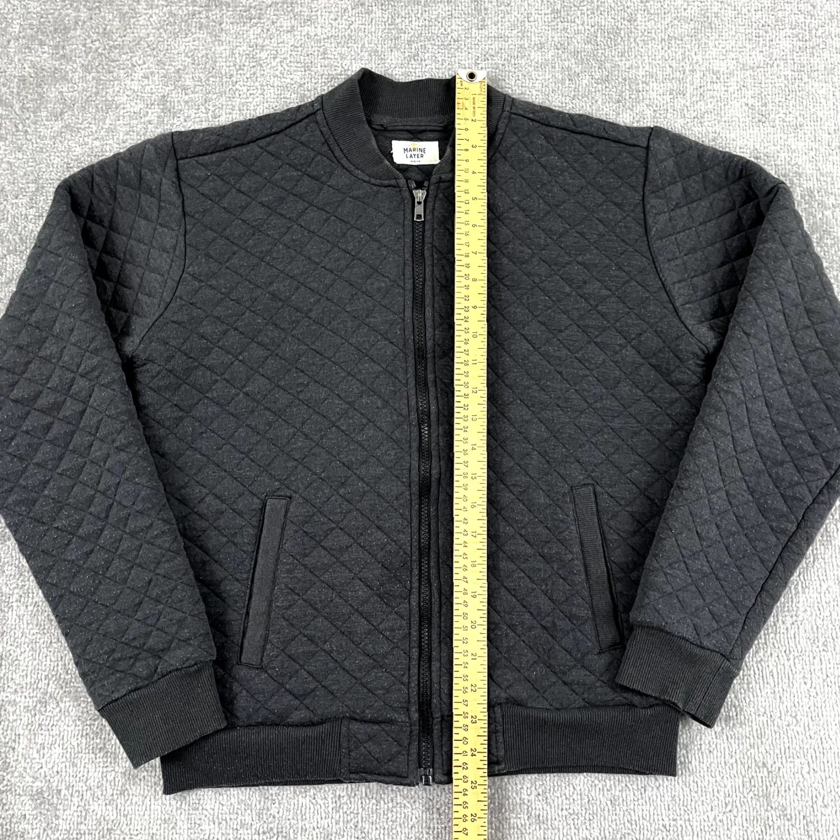 Marine Layer MARINE LAYER Jacket Mens Medium Gray Quilted Bomber Full Zip Outdoor Preppy Size US M / EU 48-50 / 2 - 3 Thumbnail