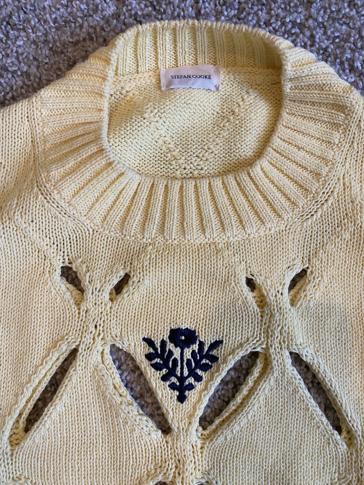 Stefan Cooke Stefan Cooke Yellow Slashed knitwear Size US L / EU 52-54 / 3 - 2 Thumbnail