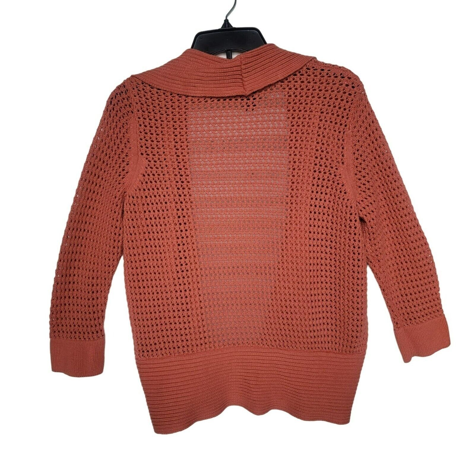 Other ⭐Womens Sweater Cardigan mesh knit Grace Elements Orange chu Size M / US 6-8 / IT 42-44 - 2 Thumbnail