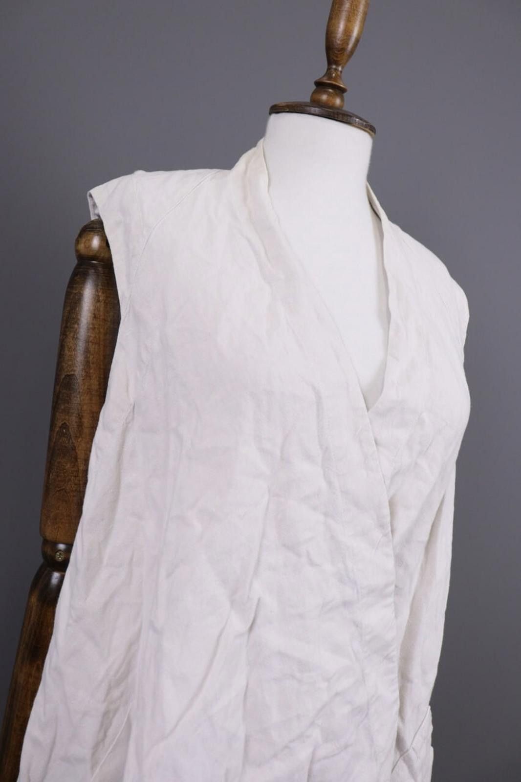 Oscar De La Renta Oska Regular Beige Open Front Linen Cardigan Sweater Size 3 Size M / US 6-8 / IT 42-44 - 6 Thumbnail