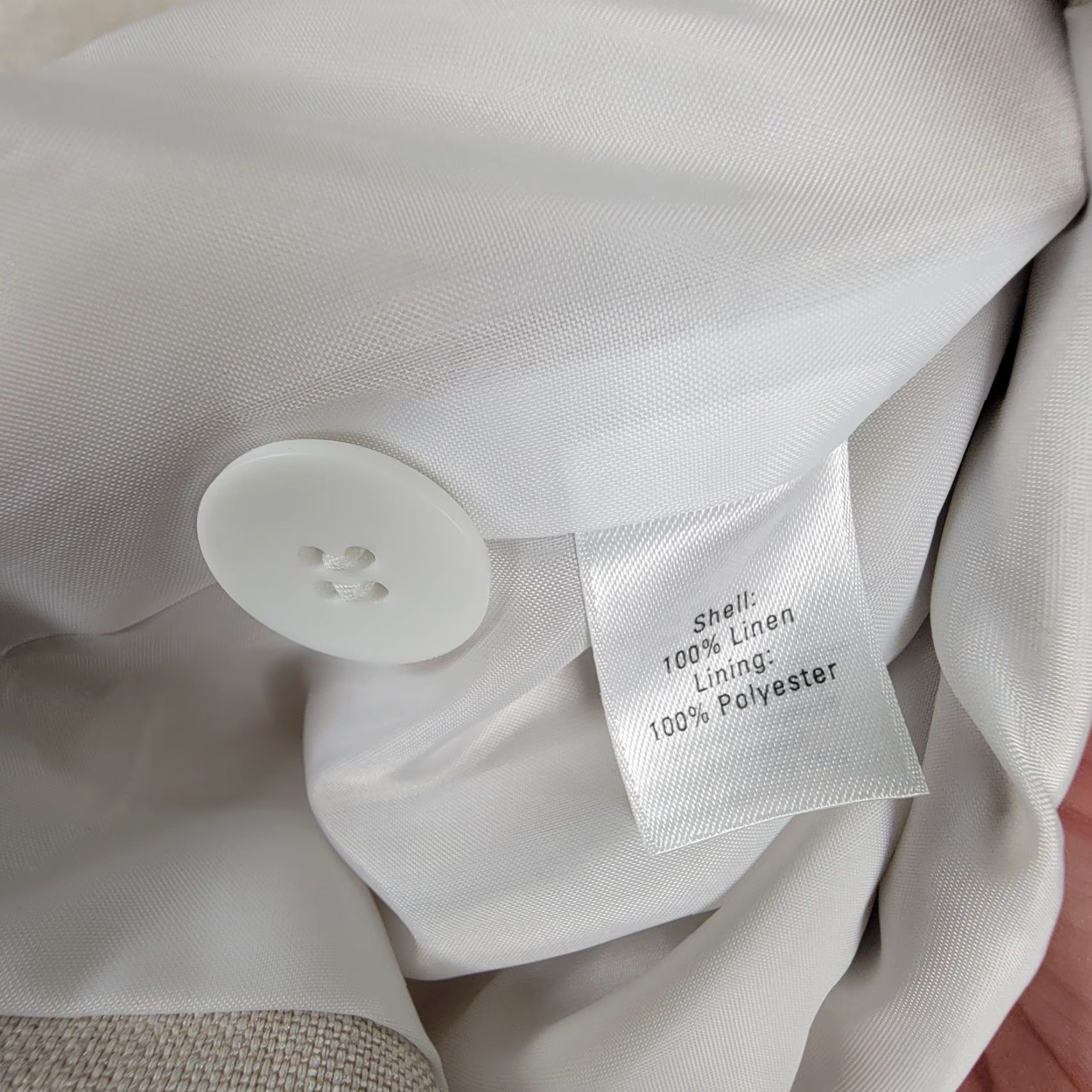 Vintage Semantiks Jacket Cream Gold Metallic Linen Belted Coat Size M Size M / US 6-8 / IT 42-44 - 4 Thumbnail