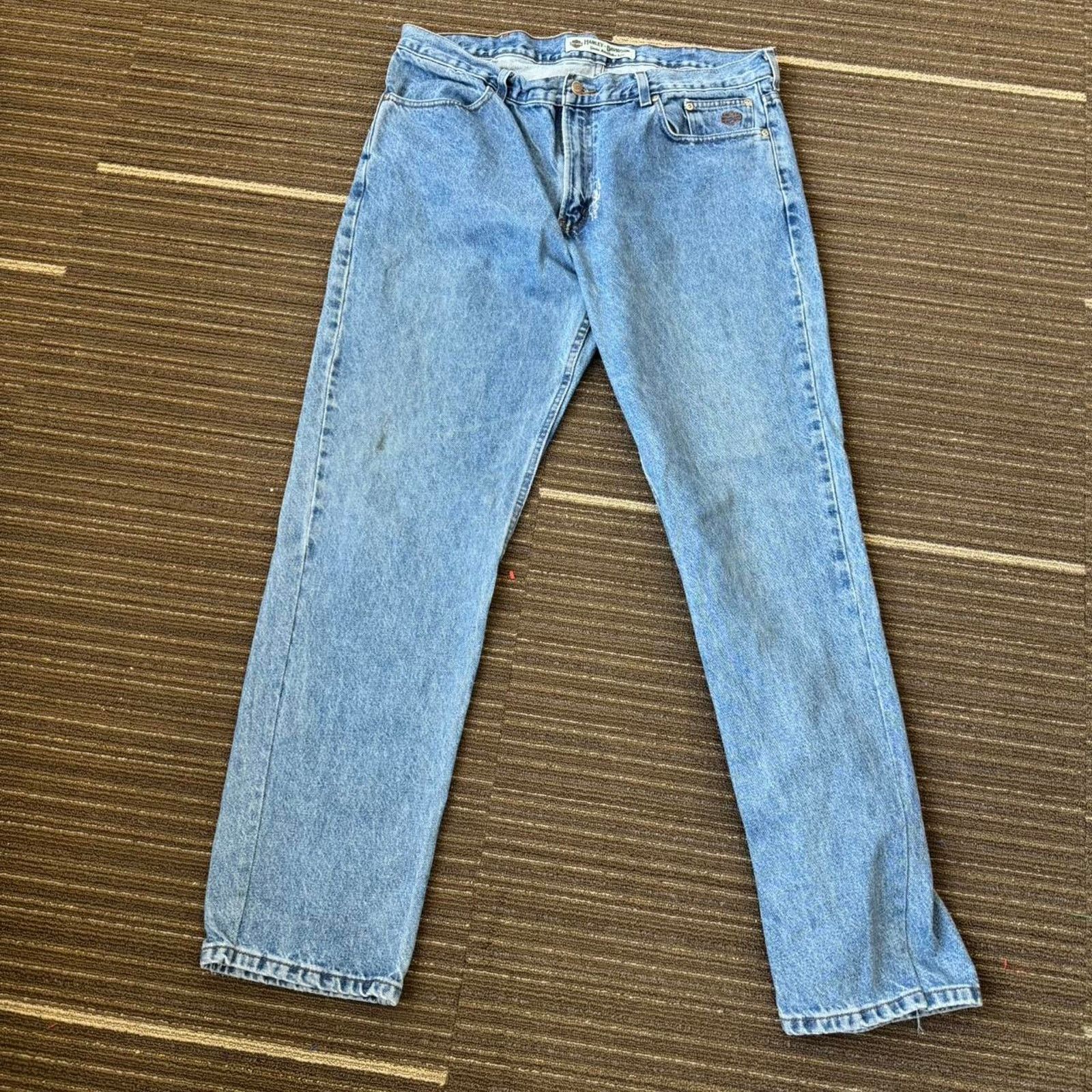 Harley Davidson Light blue vintage Harley Davidson Motorcycle denim jeans Size US 40 / EU 56 - 3 Thumbnail