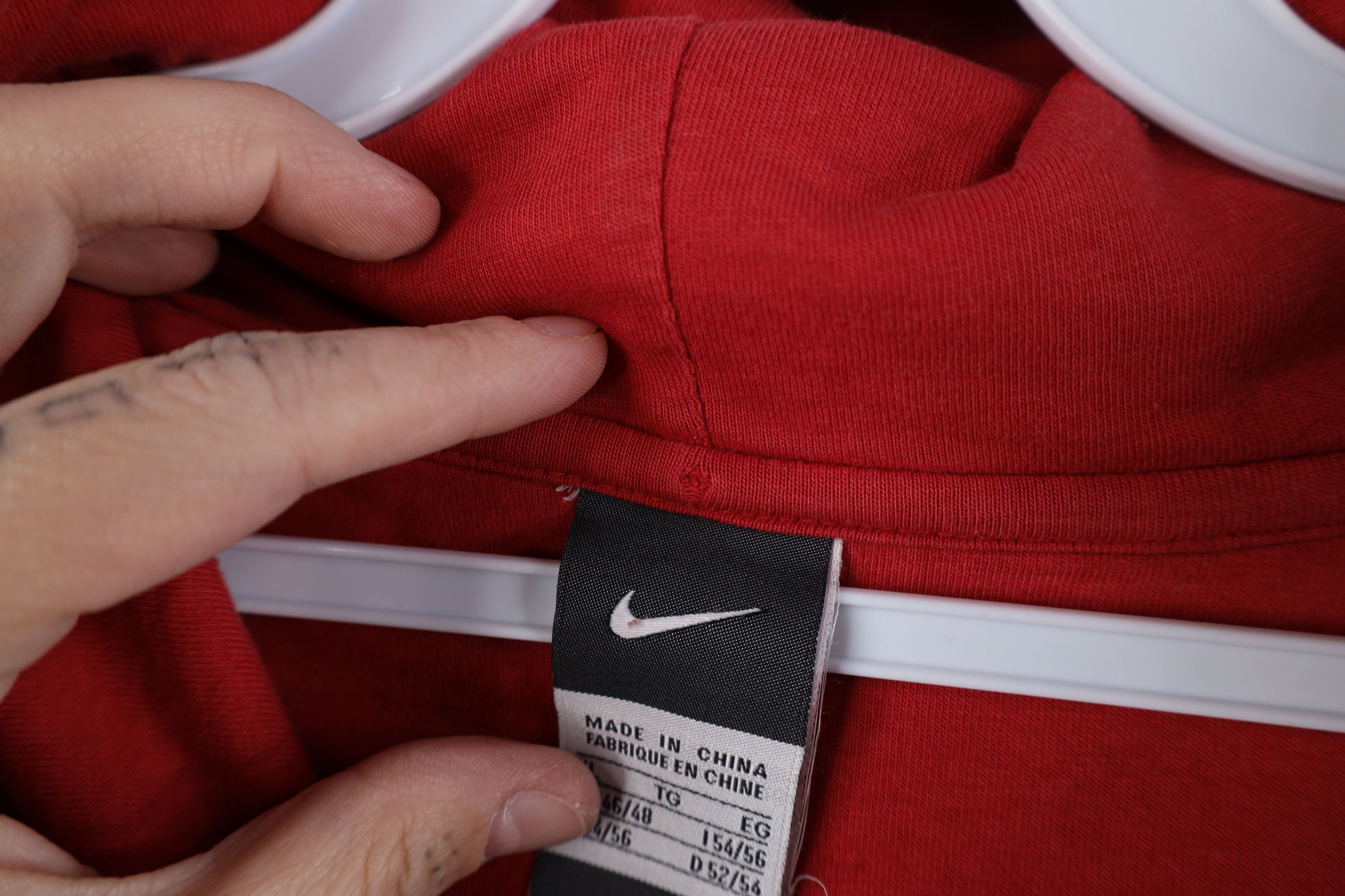 Nike × Vintage Vintage Nike Mini Swoosh Boston Red Sox Baseball Zip Hoodie Size US XL / EU 56 / 4 - 5 Thumbnail