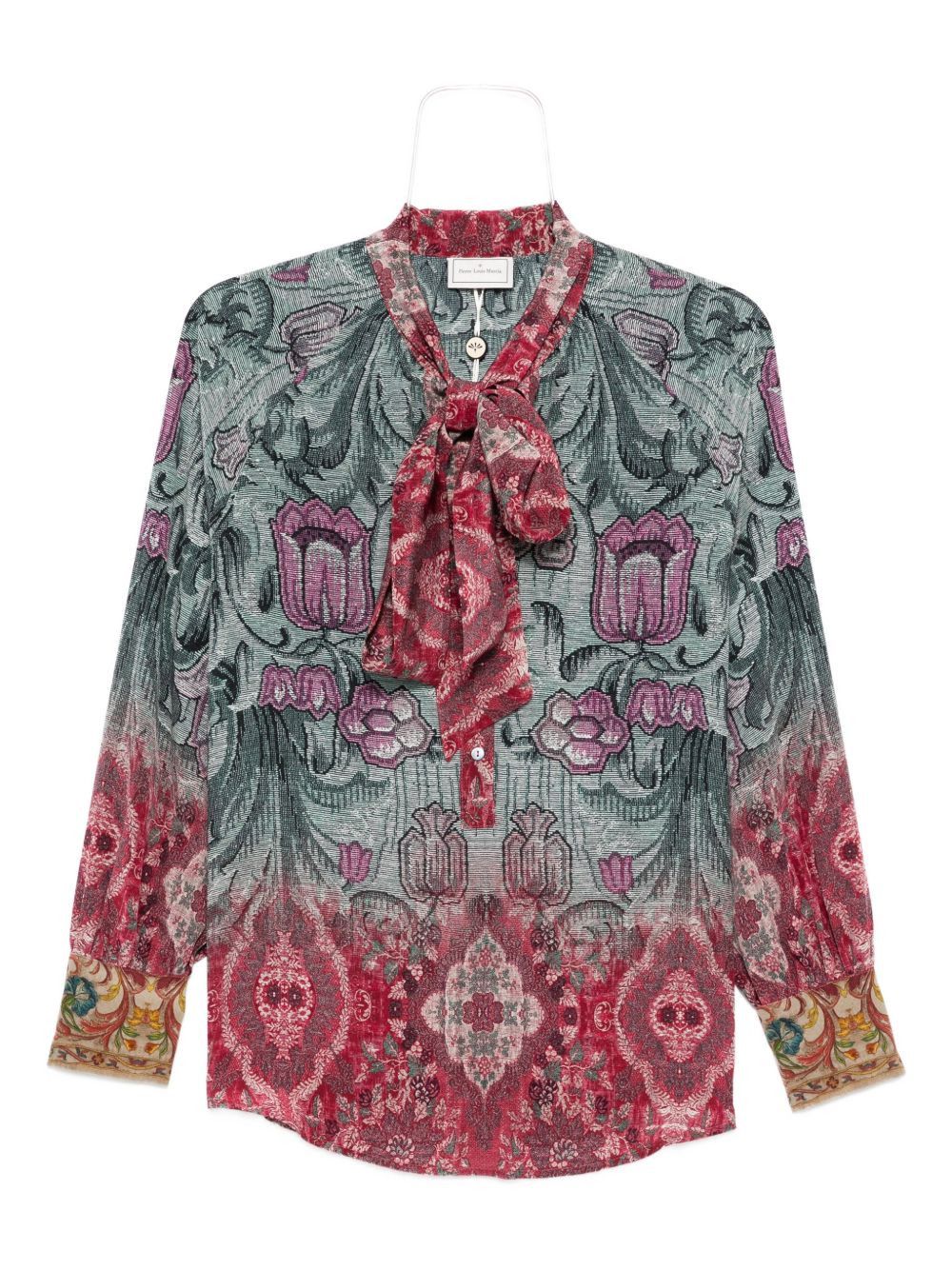 Pierre-Louis Mascia PRINTED SILK SHIRT Size XS / US 0-2 / IT 36-38 - 1 Thumbnail