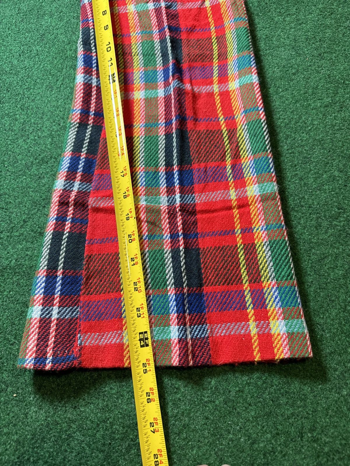 Vintage Vtg 70s Plaid Flare Disco Bell Bottom High Waisted Pants Size 22" - 6 Thumbnail