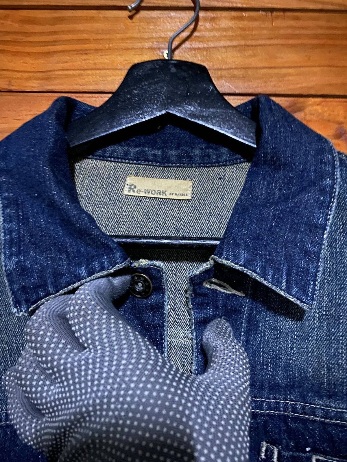 Japanese Brand Vintage Re-Work by Marble Denim Jacket | Unisex Japanese Size US S / EU 44-46 / 1 - 8 Thumbnail