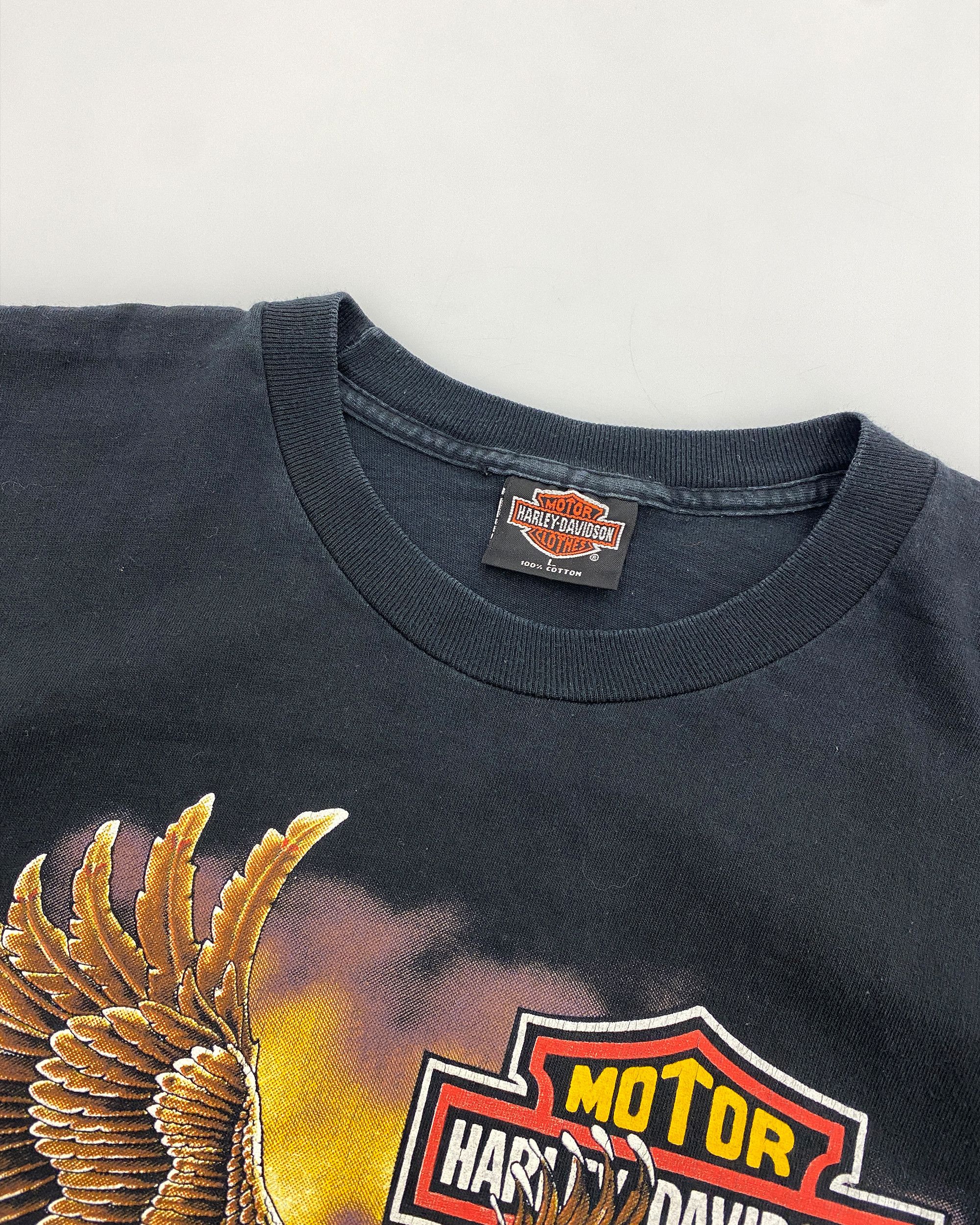Harley Davidson × Vintage 1988 3D Graphic Single Stitched T-Shirt Size US L / EU 52-54 / 3 - 3 Thumbnail