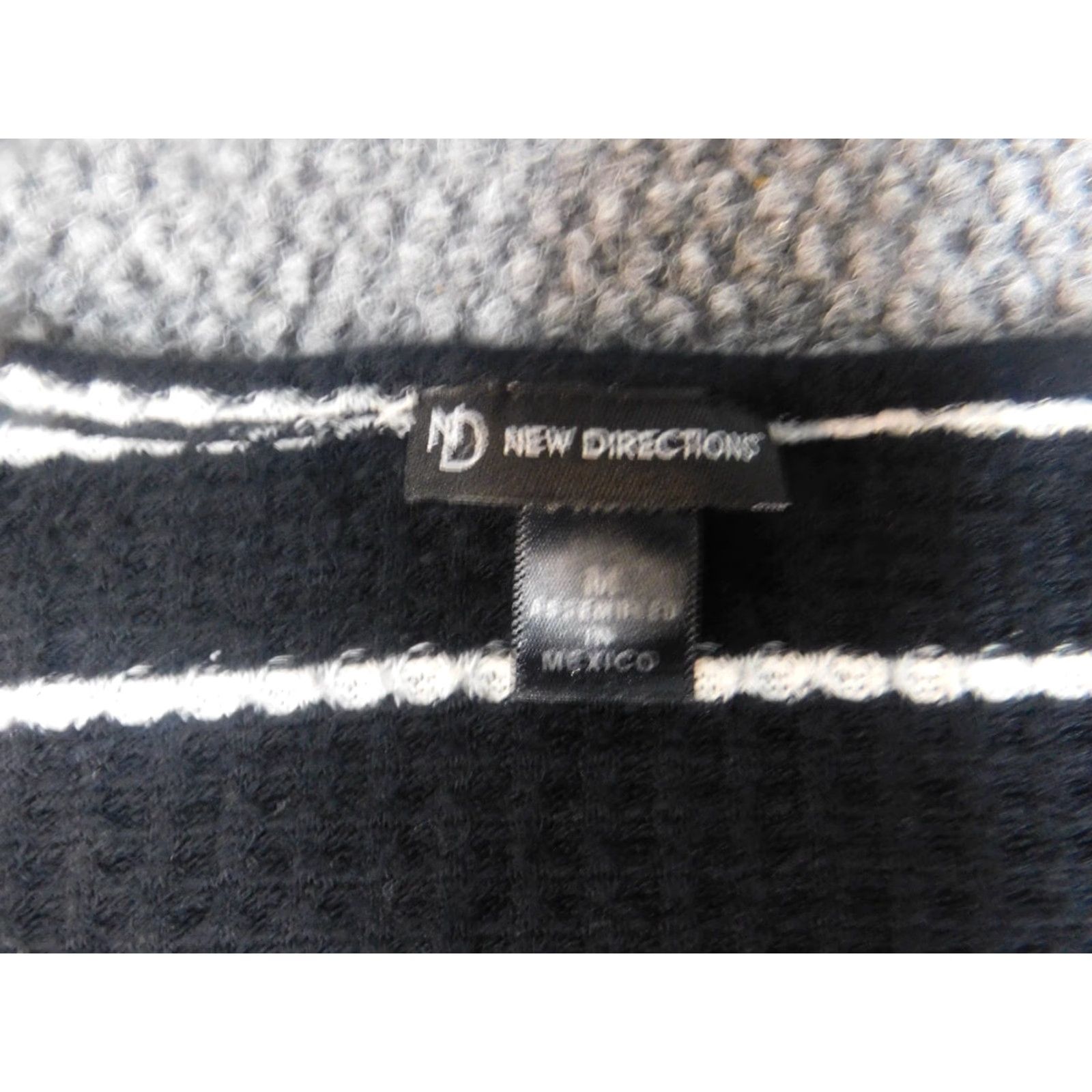Vintage New Directions Sweater Womens L Gray Crew Neck Raglan Sleeve Knit Pullover Bow Button Stretch Slim Casual Regular Size L / US 10 / IT 46 - 4 Thumbnail