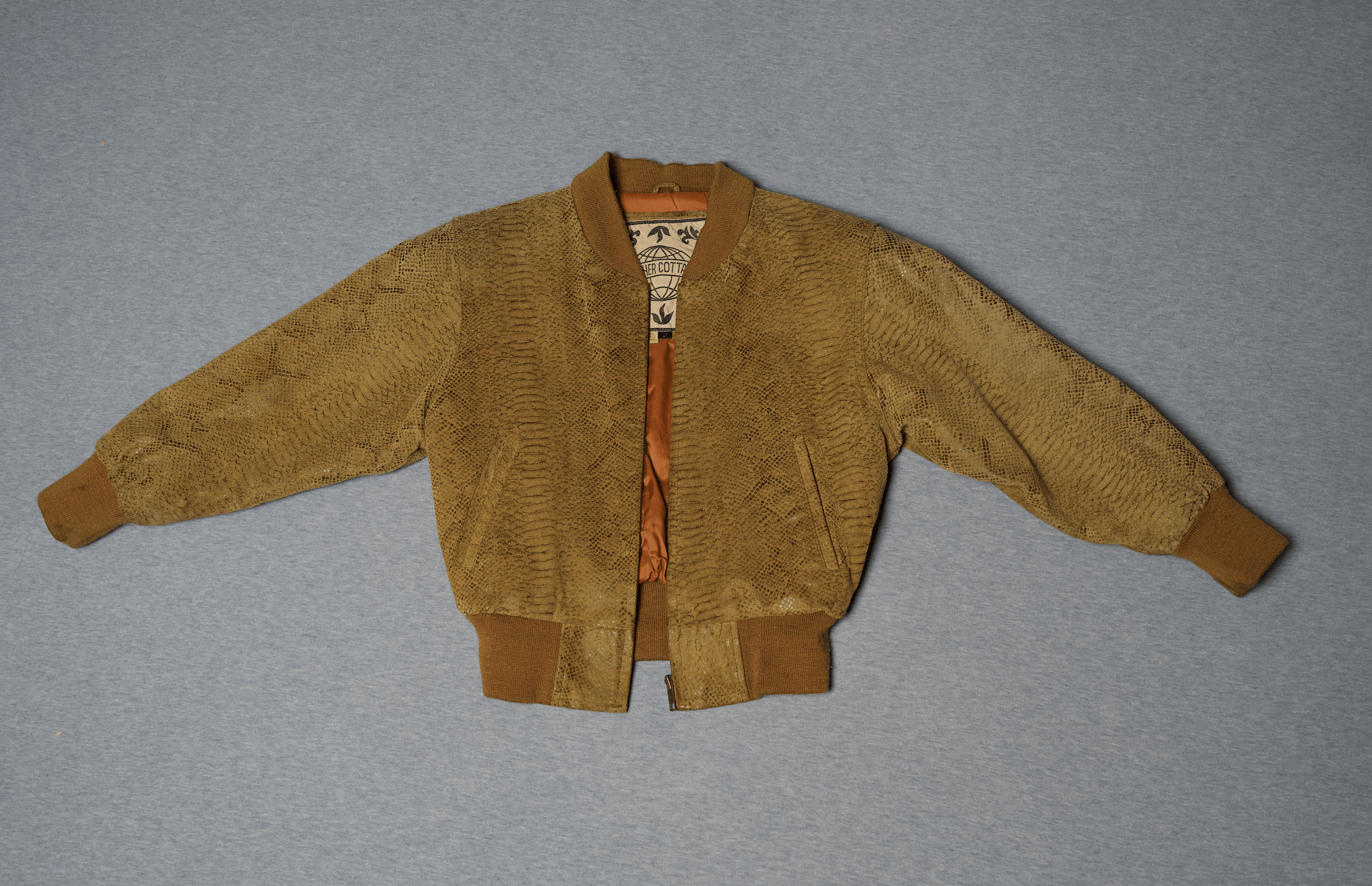 Vintage Vintage Snake Print Bomber Jacket with Cable Car Embroidery Size XS / US 0-2 / IT 36-38 - 1 Thumbnail