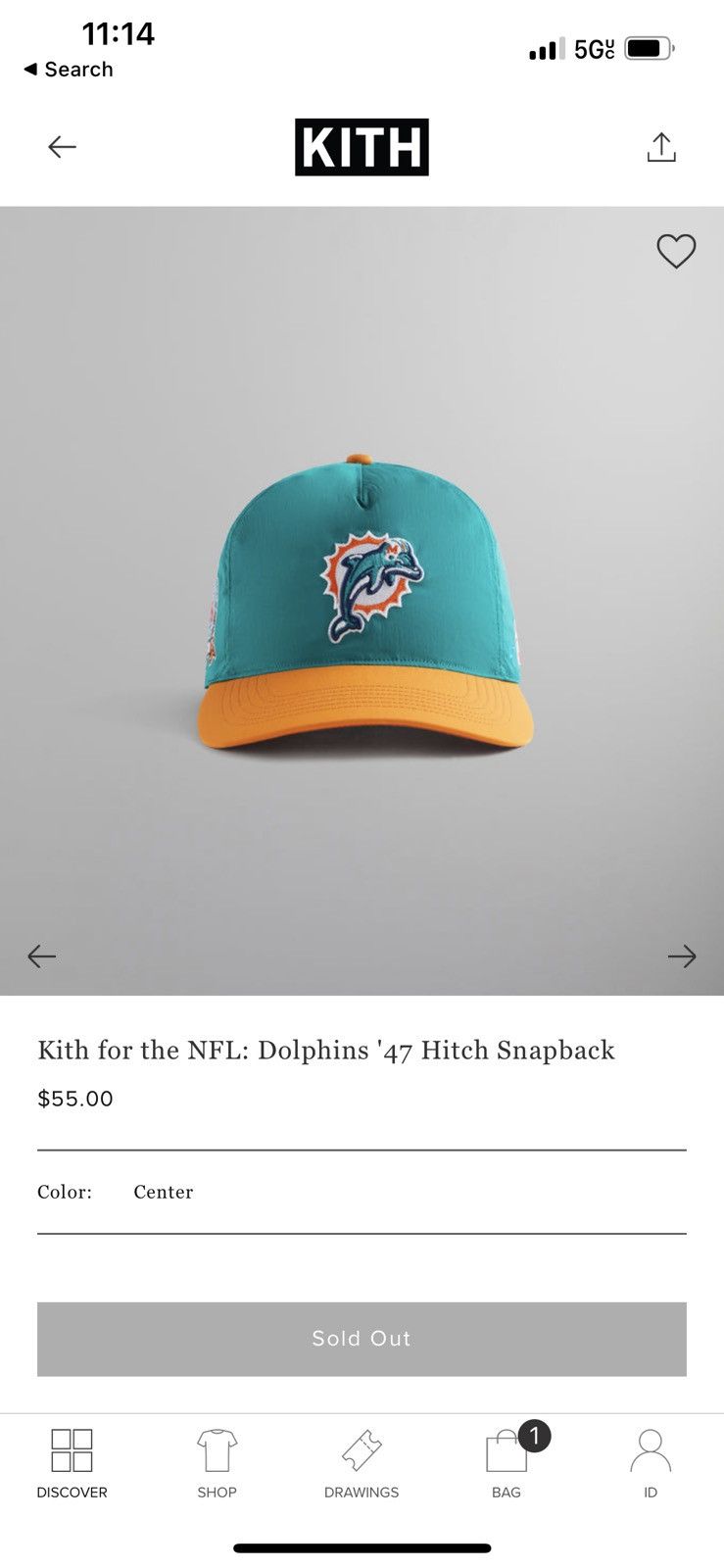 Kith for the NFL: Dolphins '47 Hitch Snapback - Center – Kith Europe