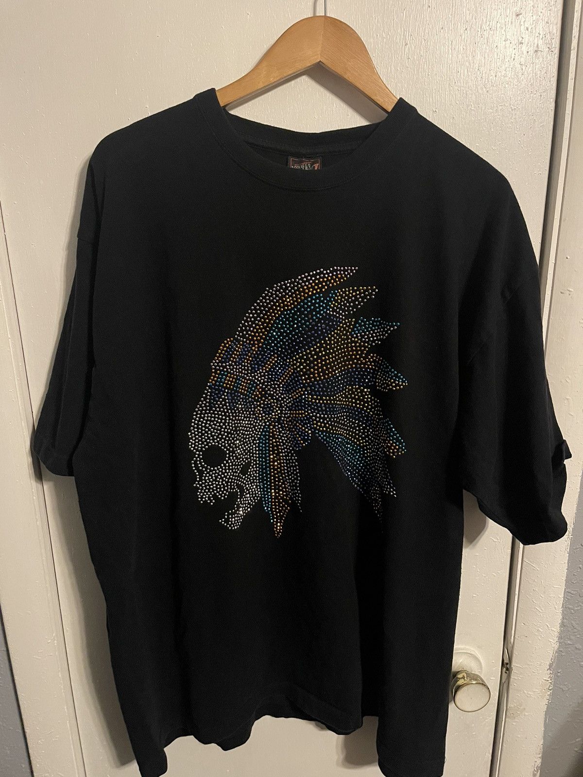 Vintage Feather Skull Tee Size US XXL / EU 58 / 5 - 1 Thumbnail