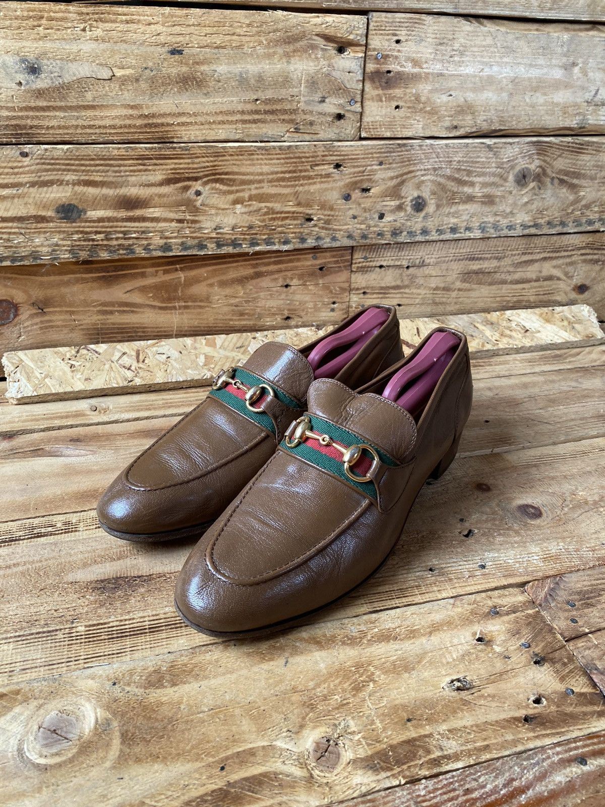 Gucci Gucci horsebit bixton 3 stripe leather loafers sz uk 7.5 Size US 8.5 / EU 41-42 - 15 Thumbnail