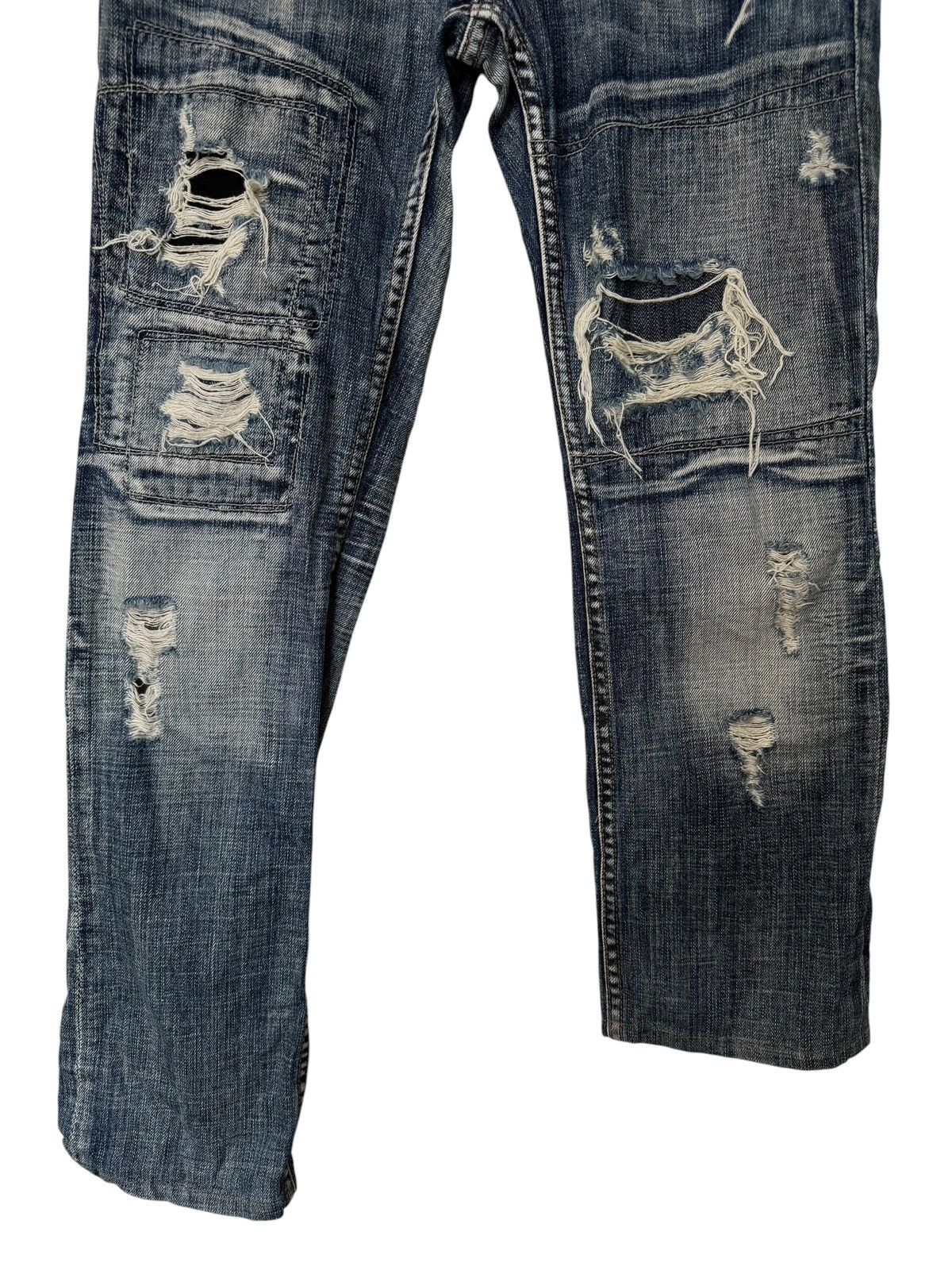 Japanese Brand Vintage Difference Rupert Ripped Denim Jeans Size 28" / US 6 / IT 42 - 3 Thumbnail