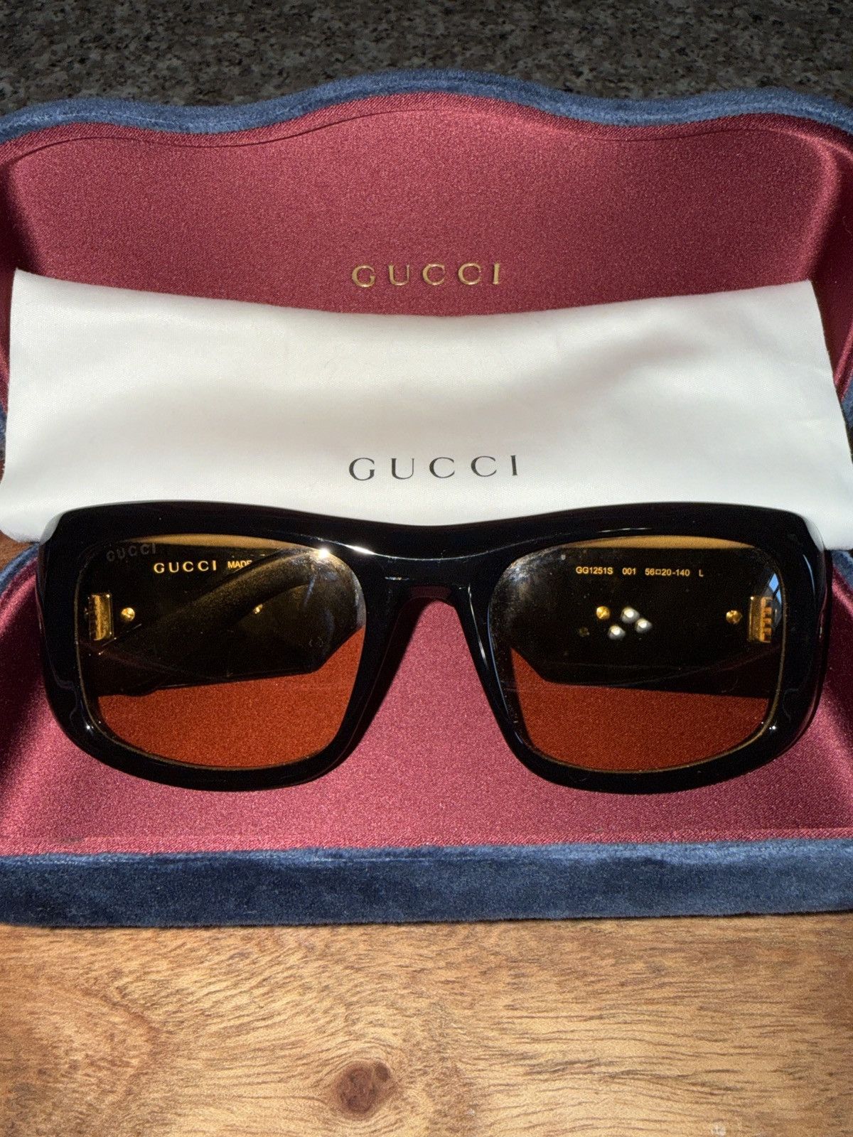 Gucci Gucci GG1215S 004 Sunglasses Black Frame Size ONE SIZE - 5 Thumbnail