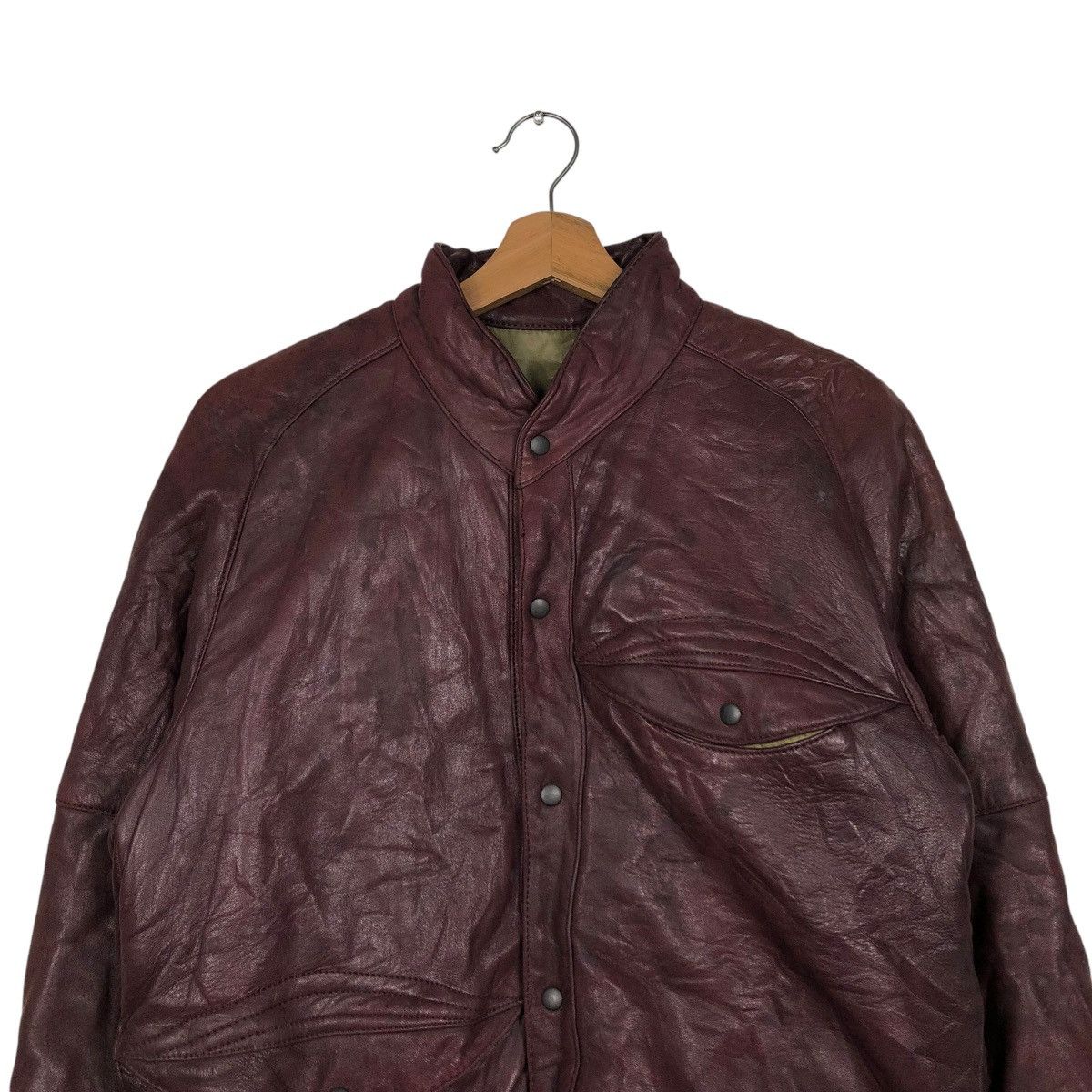 Japanese Brand 🔥VINTAGE BIKER LEATHER JACKET REVERSIBLE FOCARDI ITALY Size US M / EU 48-50 / 2 - 5 Thumbnail