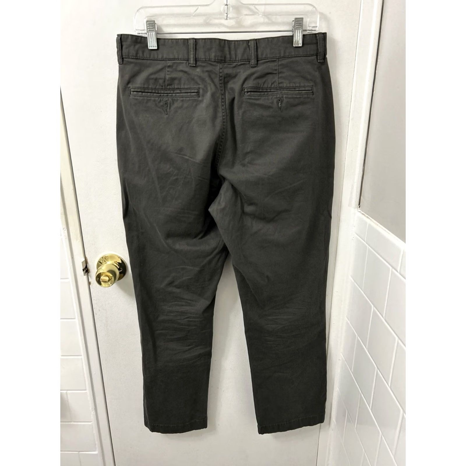 Vintage L.L.Bean Khakis Pants Mens Gray 32x28 Standard Fit Chino Stretch Size US 32 / EU 48 - 6 Thumbnail