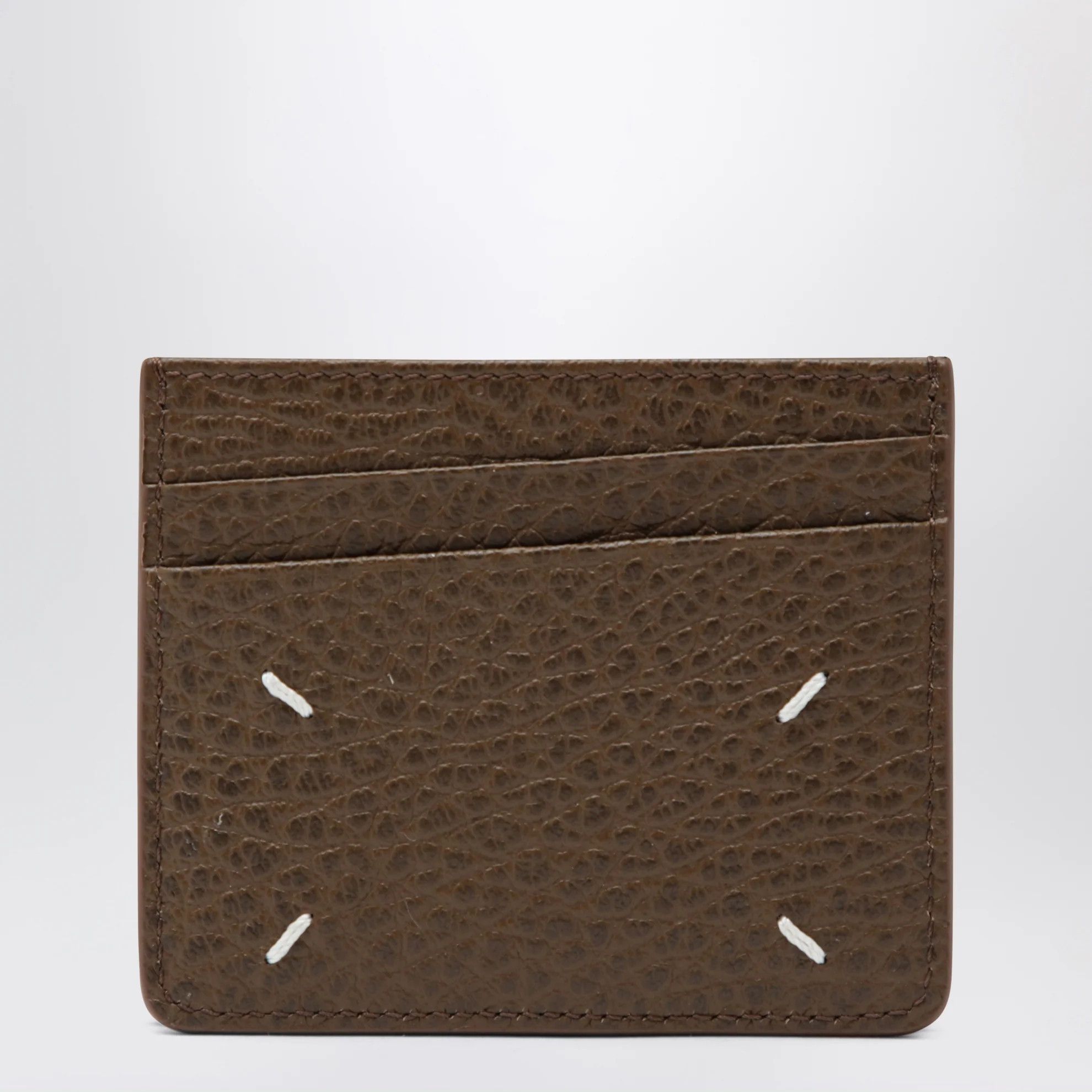 Maison Margiela o1d2blof0526 Size: OS / Calfskin Card Holder in Brown Size ONE SIZE - 1 Thumbnail