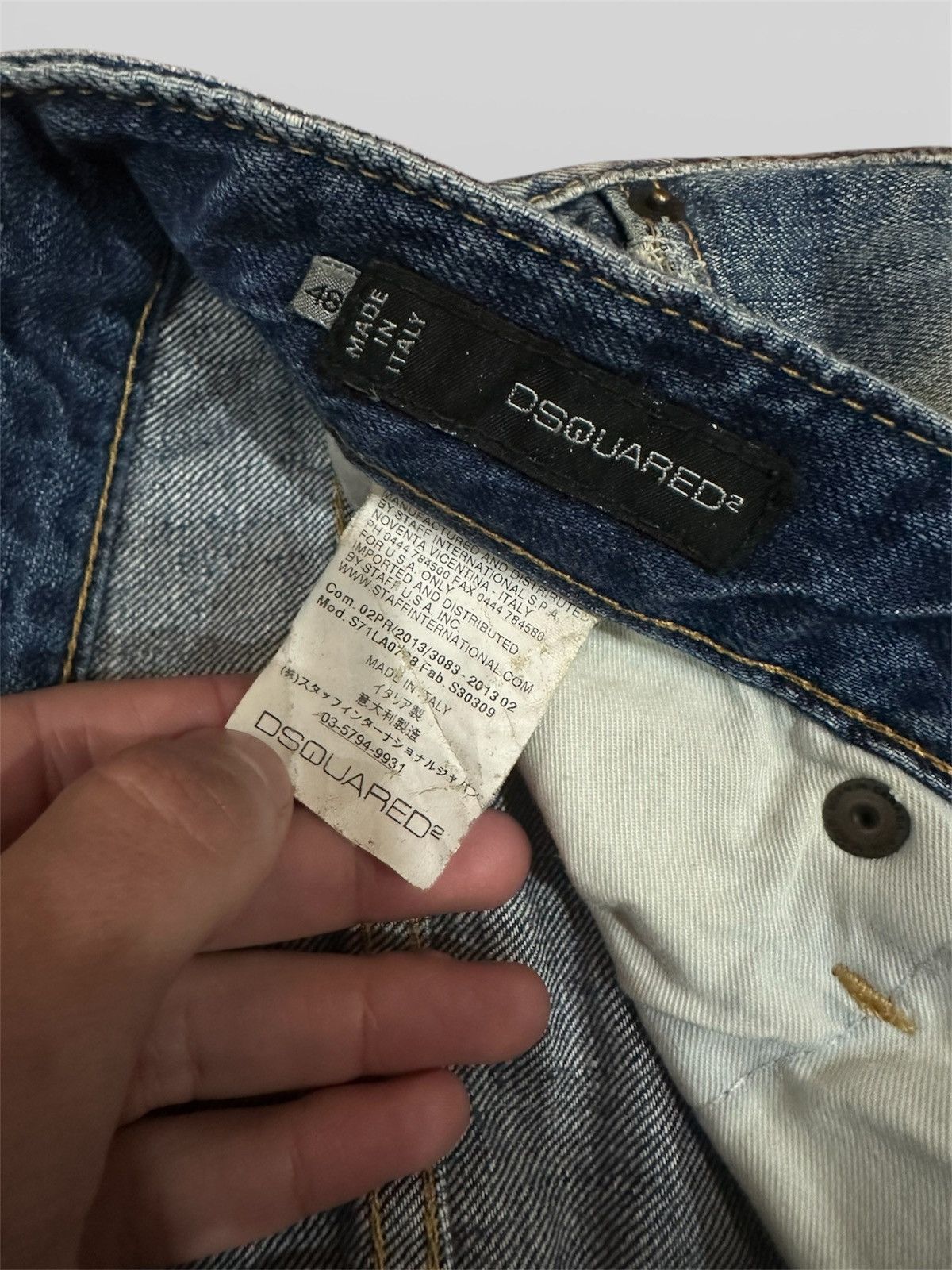 Dsquared2 Vintage Italy Dsquared Faded Wash Distressed Style Jeans Size US 34 / EU 50 - 3 Thumbnail