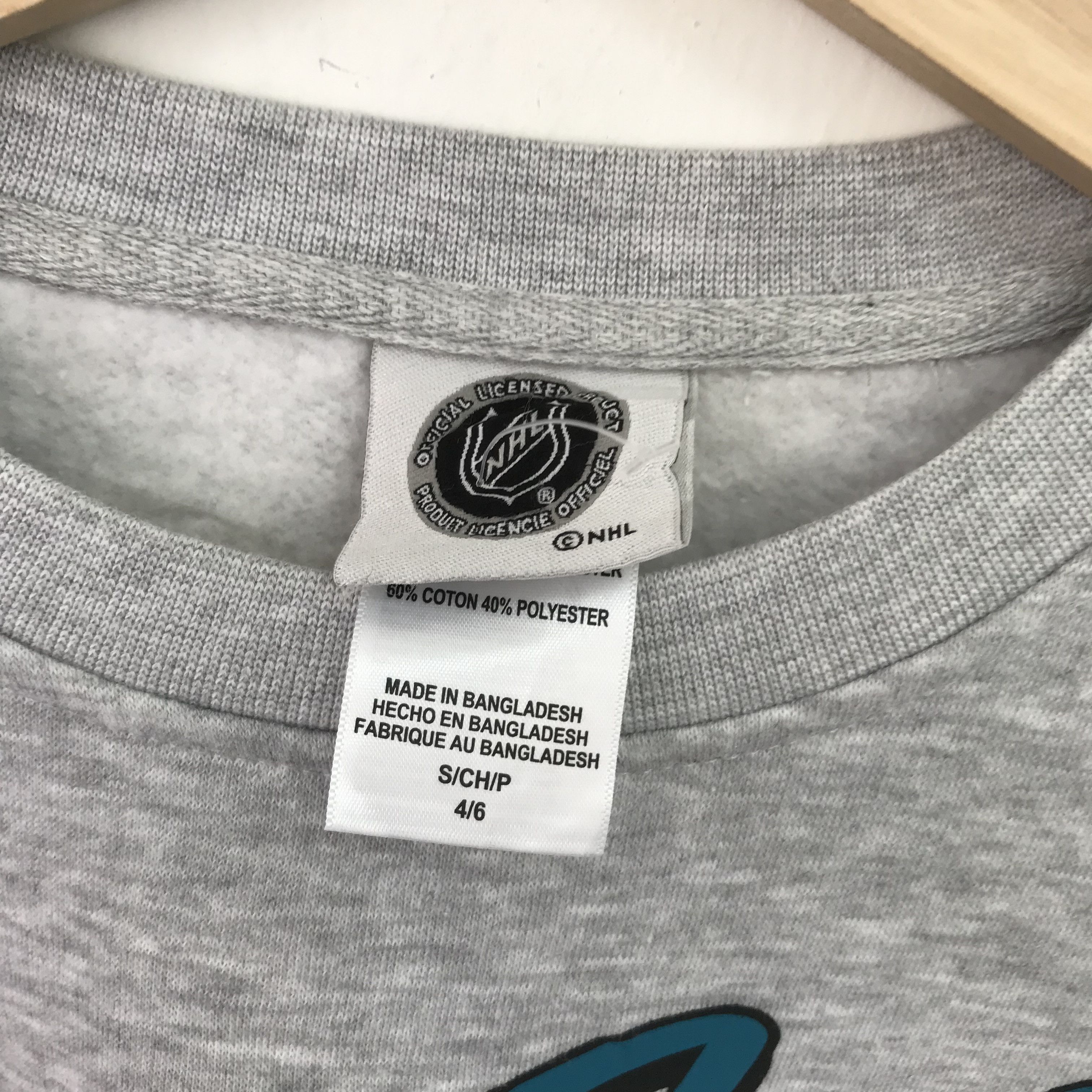 Vintage San Jose Sharks Hockey Gray Sweatshirt - 334 Size US S / EU 44-46 / 1 - 8 Thumbnail