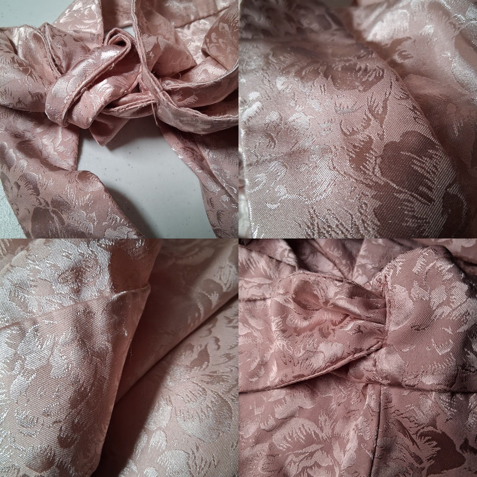 Vintage VINTAGE Flounce London Skirt Wrap Long Satin Pink Peony 18 Women's Boho Cottagecore Floral Tie Adjustable Waist Size 40" / US 18 - 10 Thumbnail