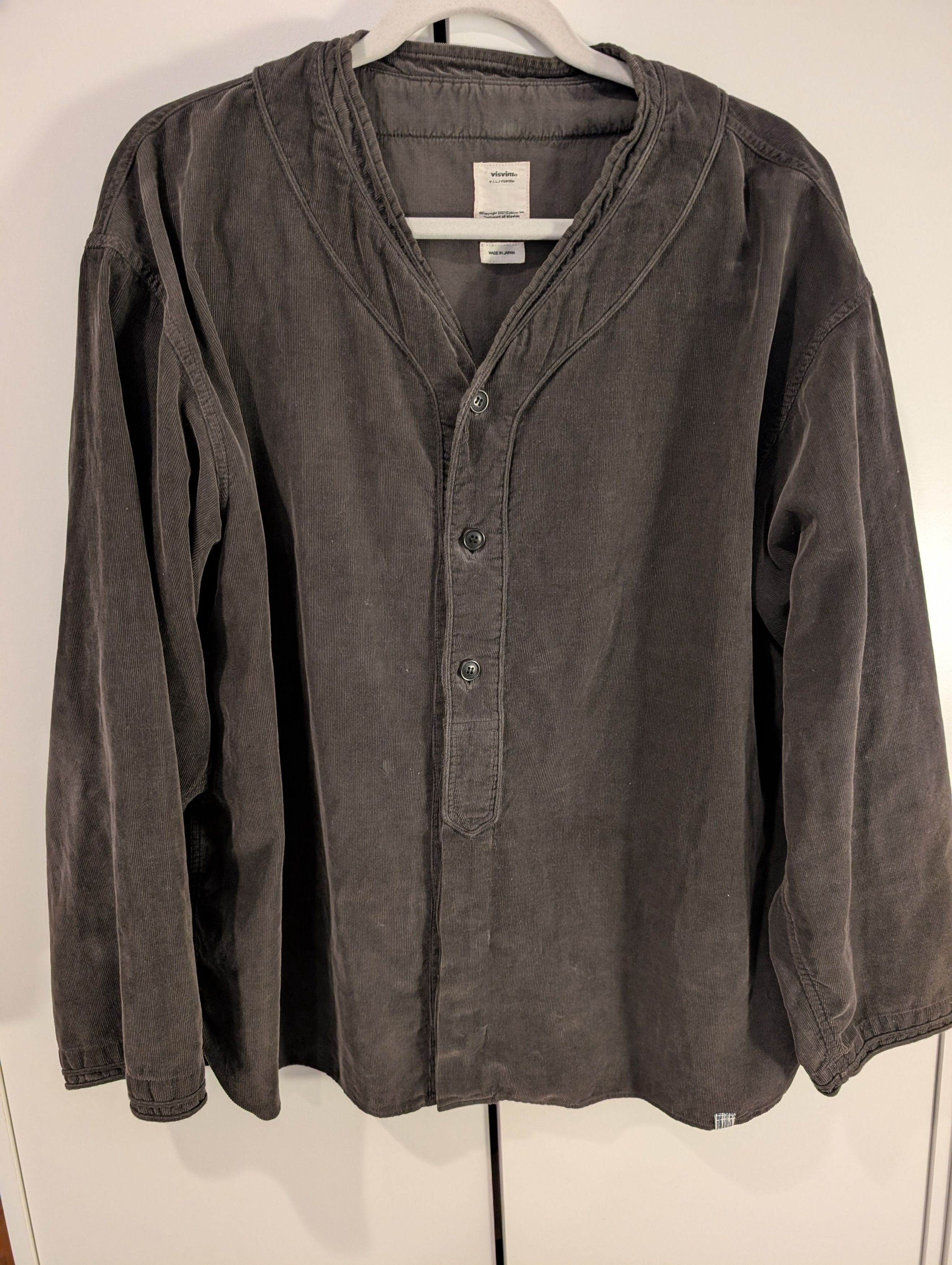 Visvim Visvim Dugout Shirt L/S Cords - Charcoal Corduroy - Size 3 Size US L / EU 52-54 / 3 - 2 Thumbnail
