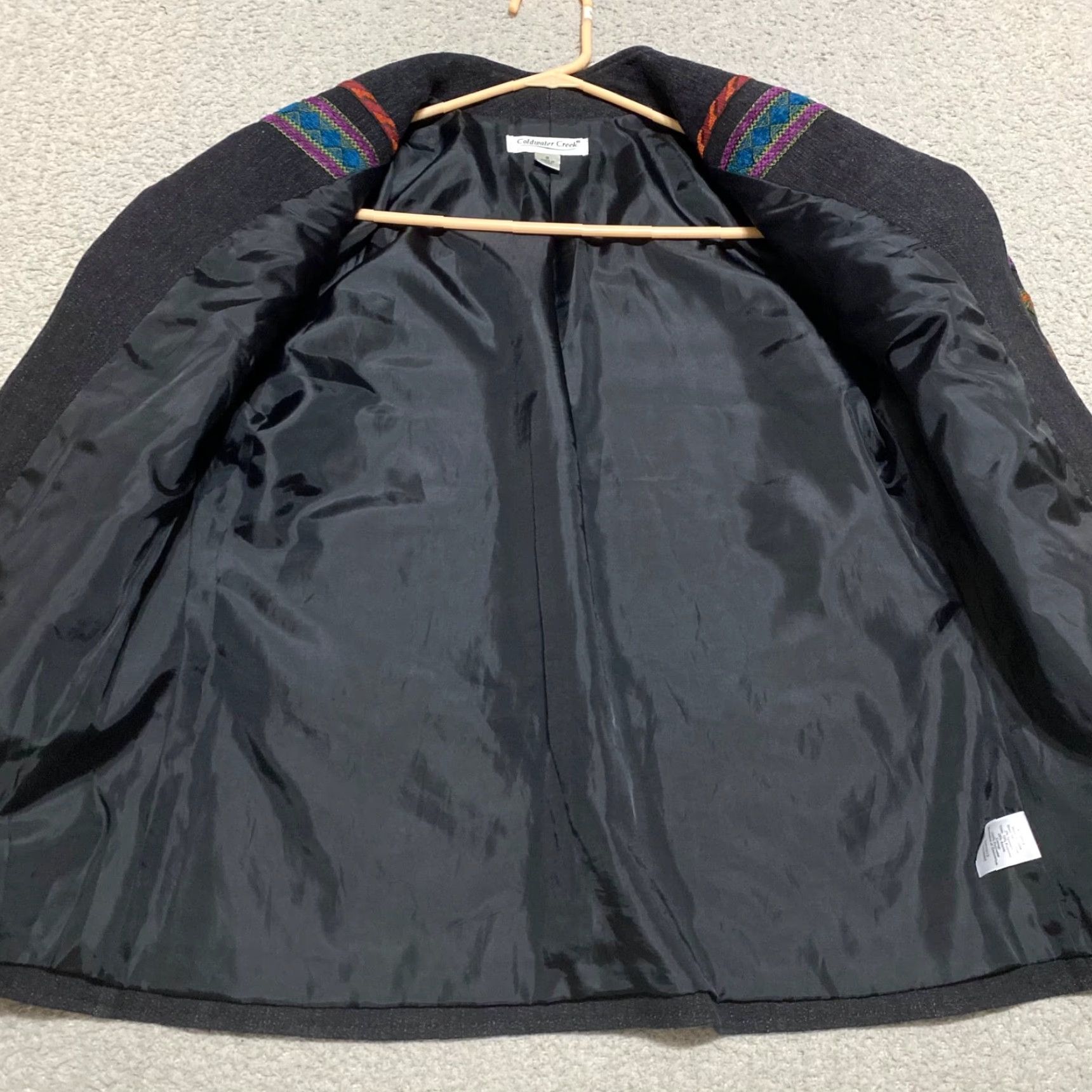 Coldwater Creek Coldwater Creek Womens 6 Blazer Jacket Multicolor Striped Open Front Size M / US 6-8 / IT 42-44 - 7 Thumbnail