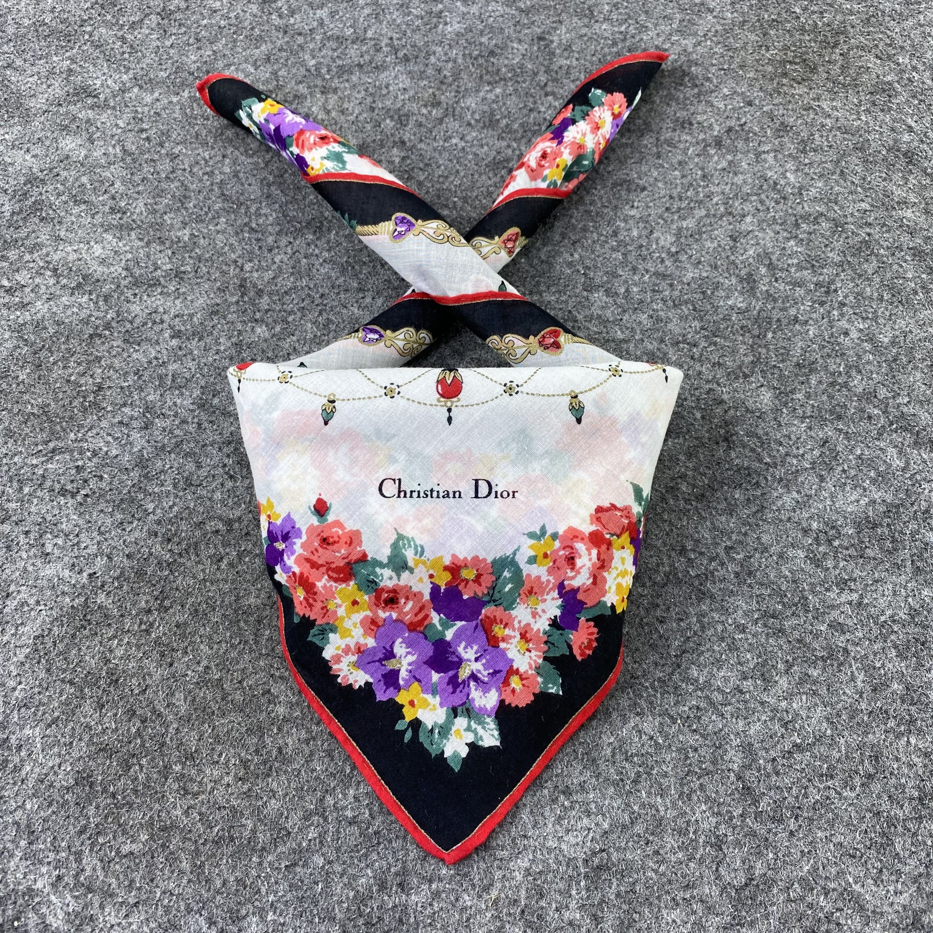 Designer Christian Dior Handkerchief / Bandana / Neckerchief-B1283 Size ONE SIZE - 2 Thumbnail